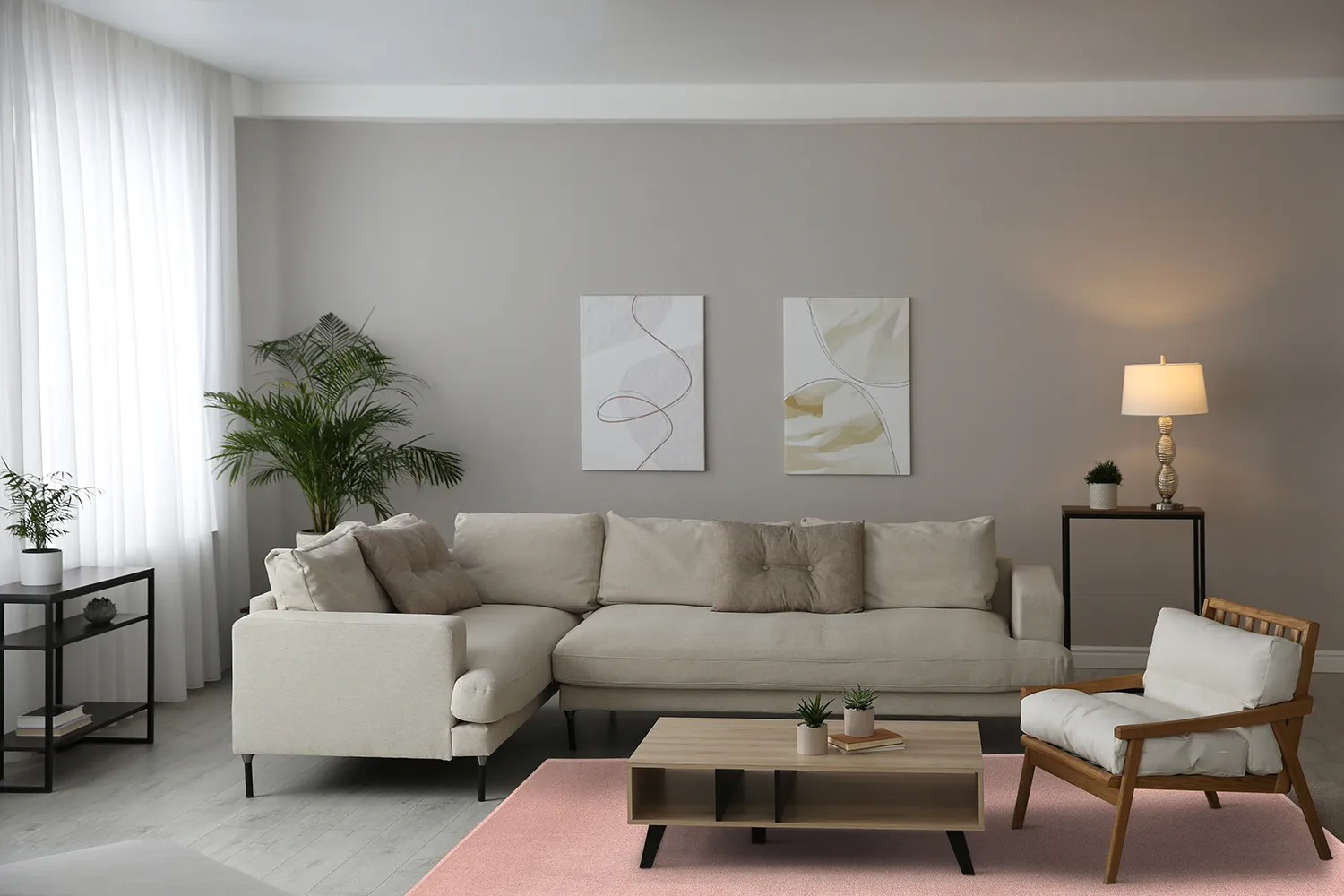 Vlnený koberec - Hamilton (Korálová ružová)