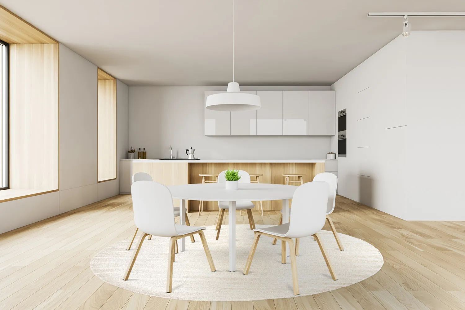 Kruhový koberec - Hamilton (prírodný)