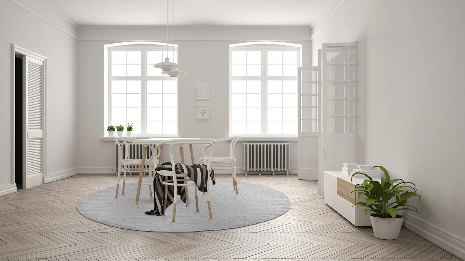 Kruhový koberec - Hamilton (šedý)