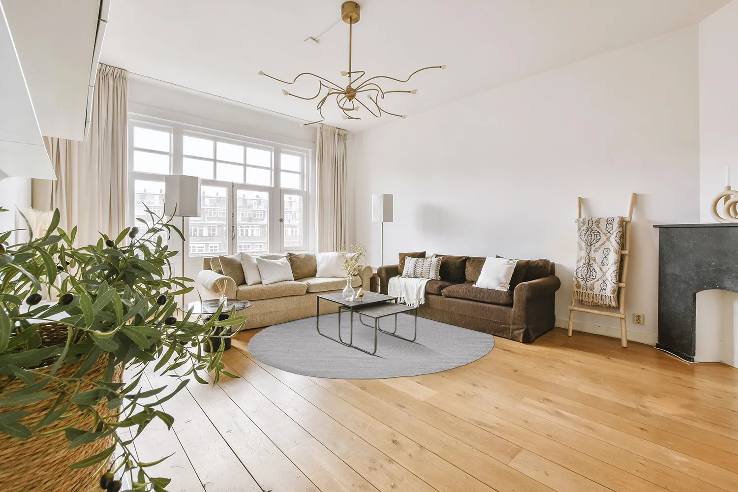 Kruhový koberec - Hamilton (šedý)