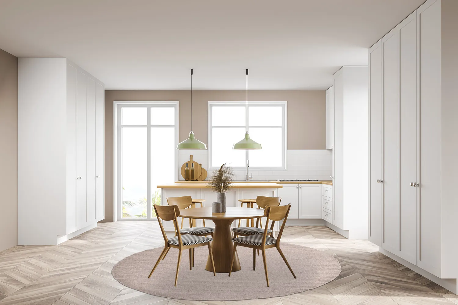 Kruhový koberec - Hamilton (Strieborná šedá)