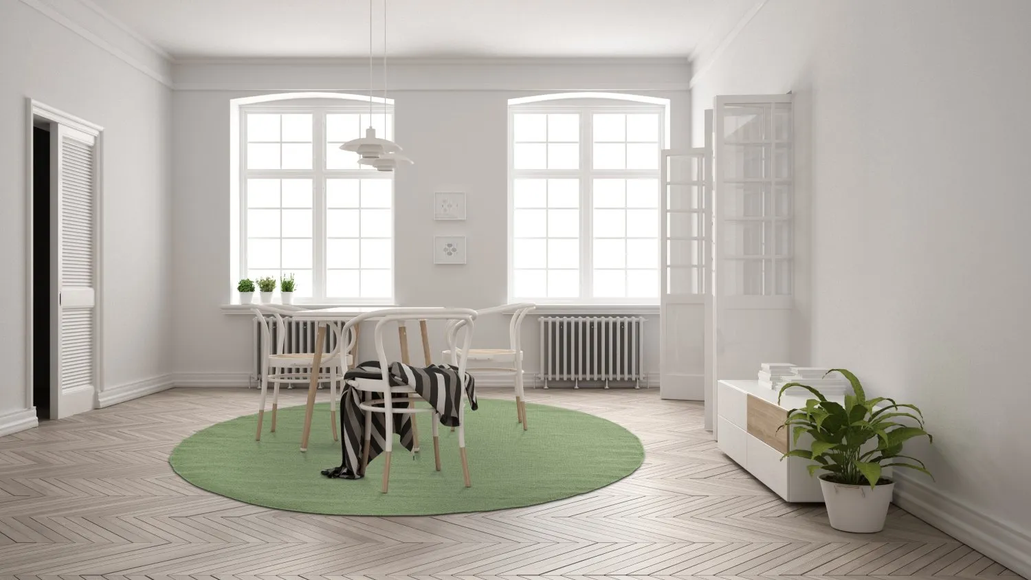 Kruhový koberec - Hamilton (Chive)