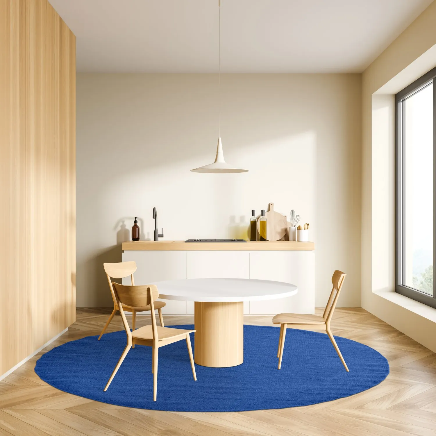 Kruhový koberec - Hamilton (Classic Blue)