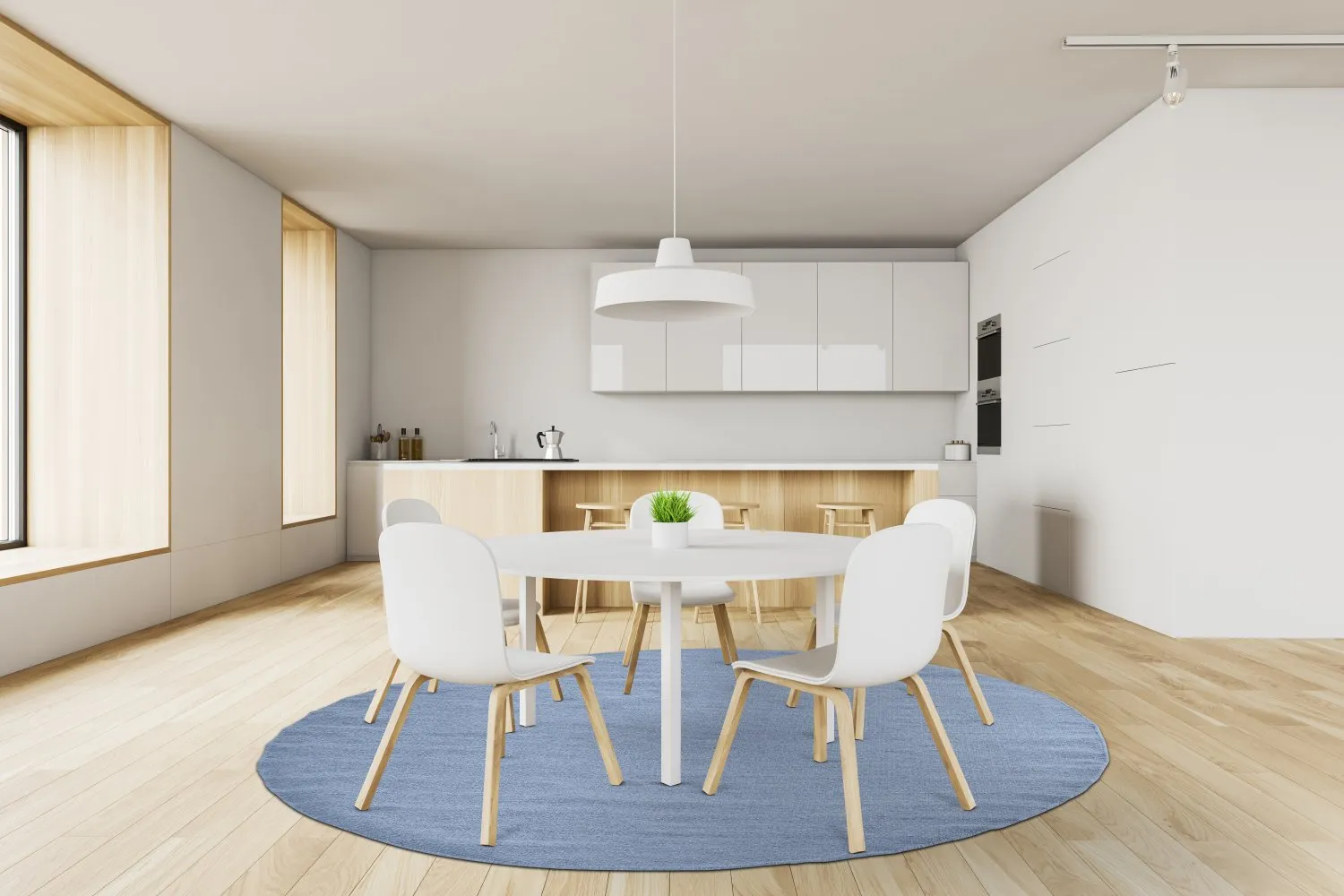 Kruhový koberec - Hamilton (Faded Denim)