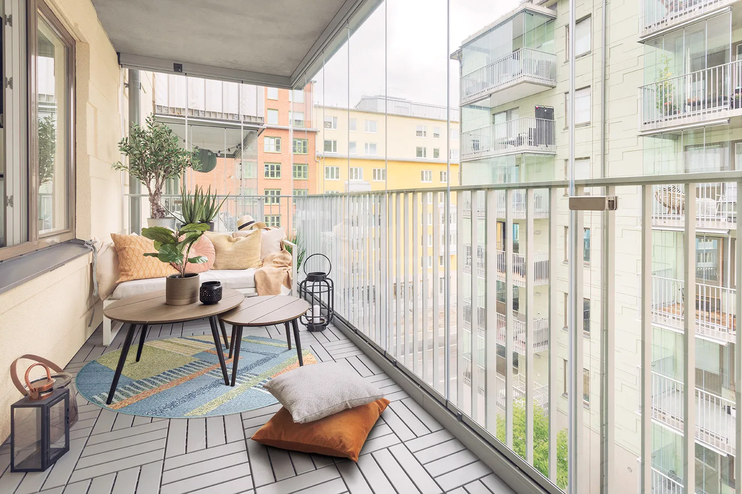 Kolo koberec - Indoor/Outdoor Trivia (modrá/multi)