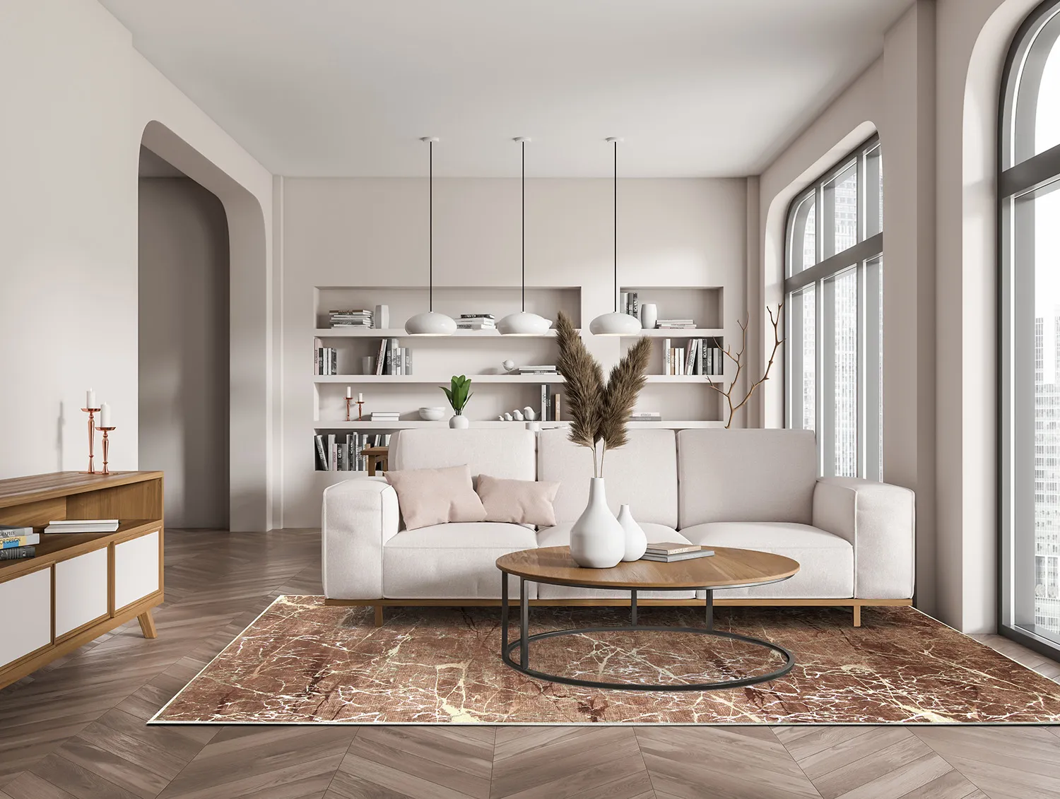 Koberec Wilton - Alden (hnedá/zlatá)