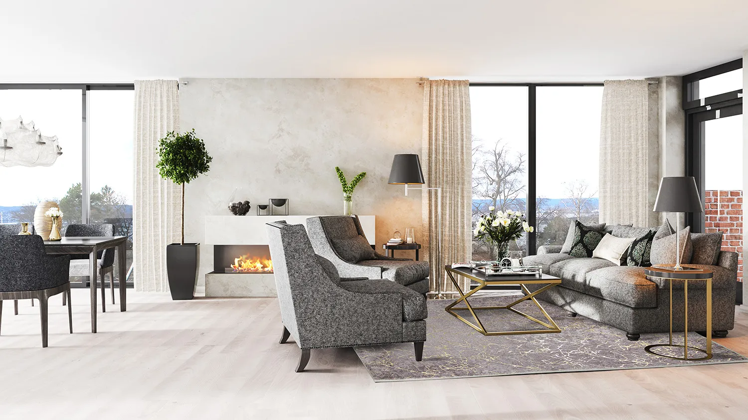 Koberec Wilton - Zaria (tmavošedá/zlatá)