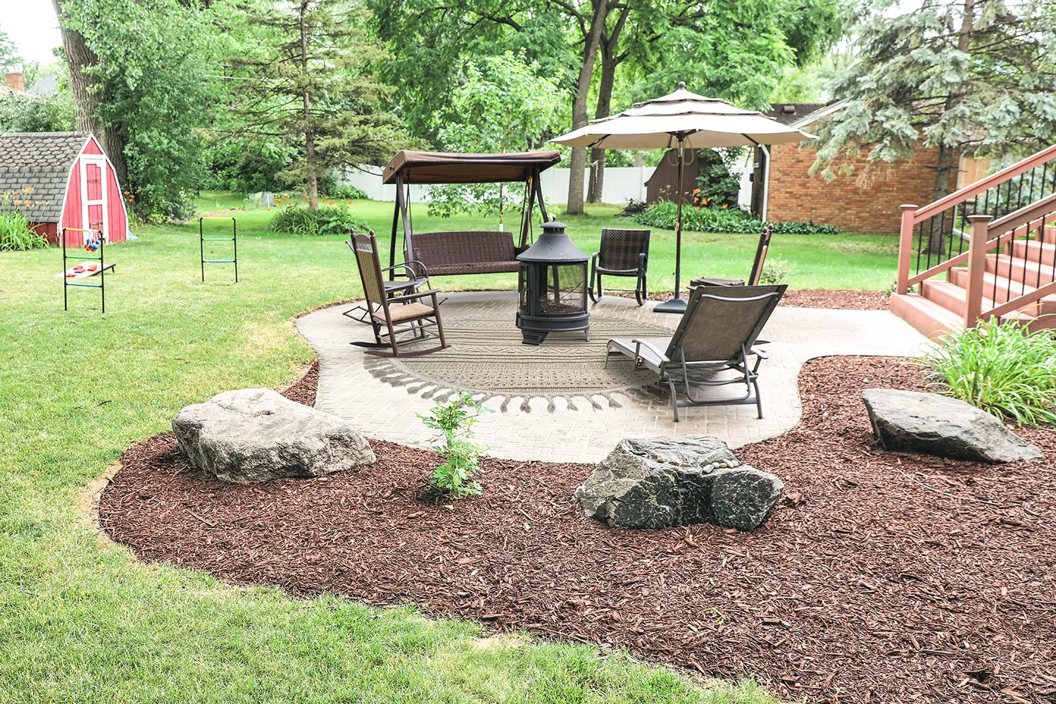 Kruhový koberec - Indoor/Outdoor Athena (béžový)