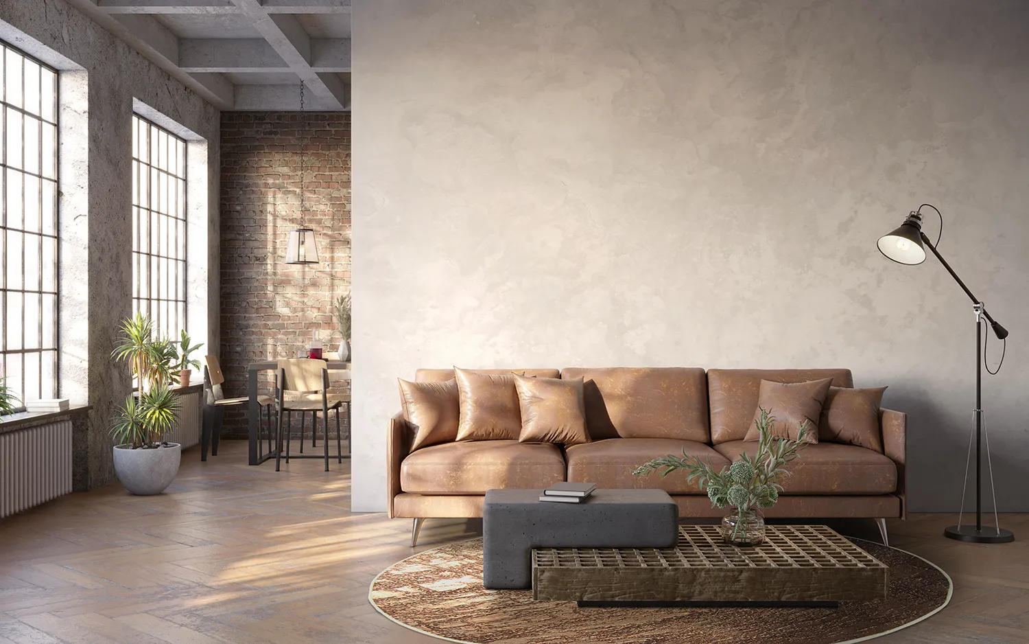 Kruhový koberec - Junes (zlatý)