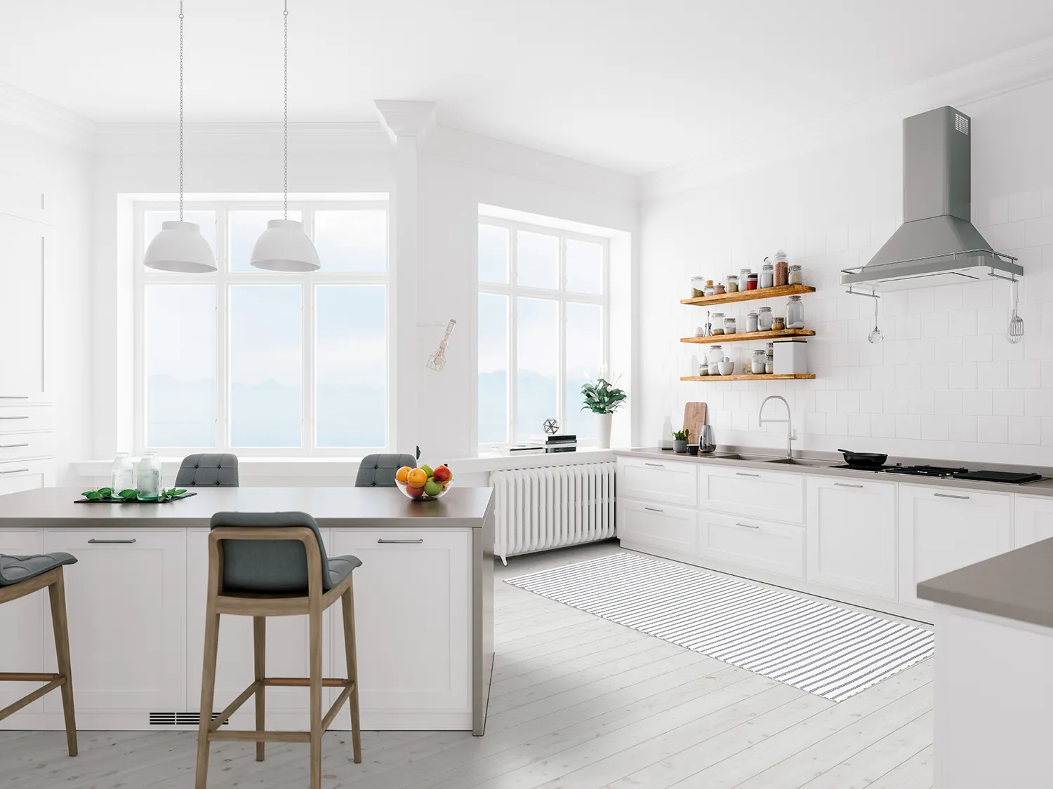 Plastové koberce - Kensington (šedá/biela)