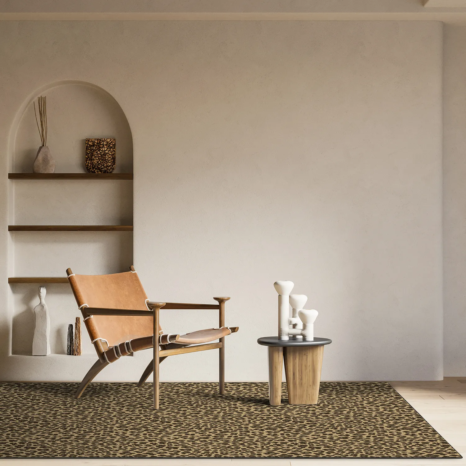 Koberec Wilton - Leopard (hnedý)