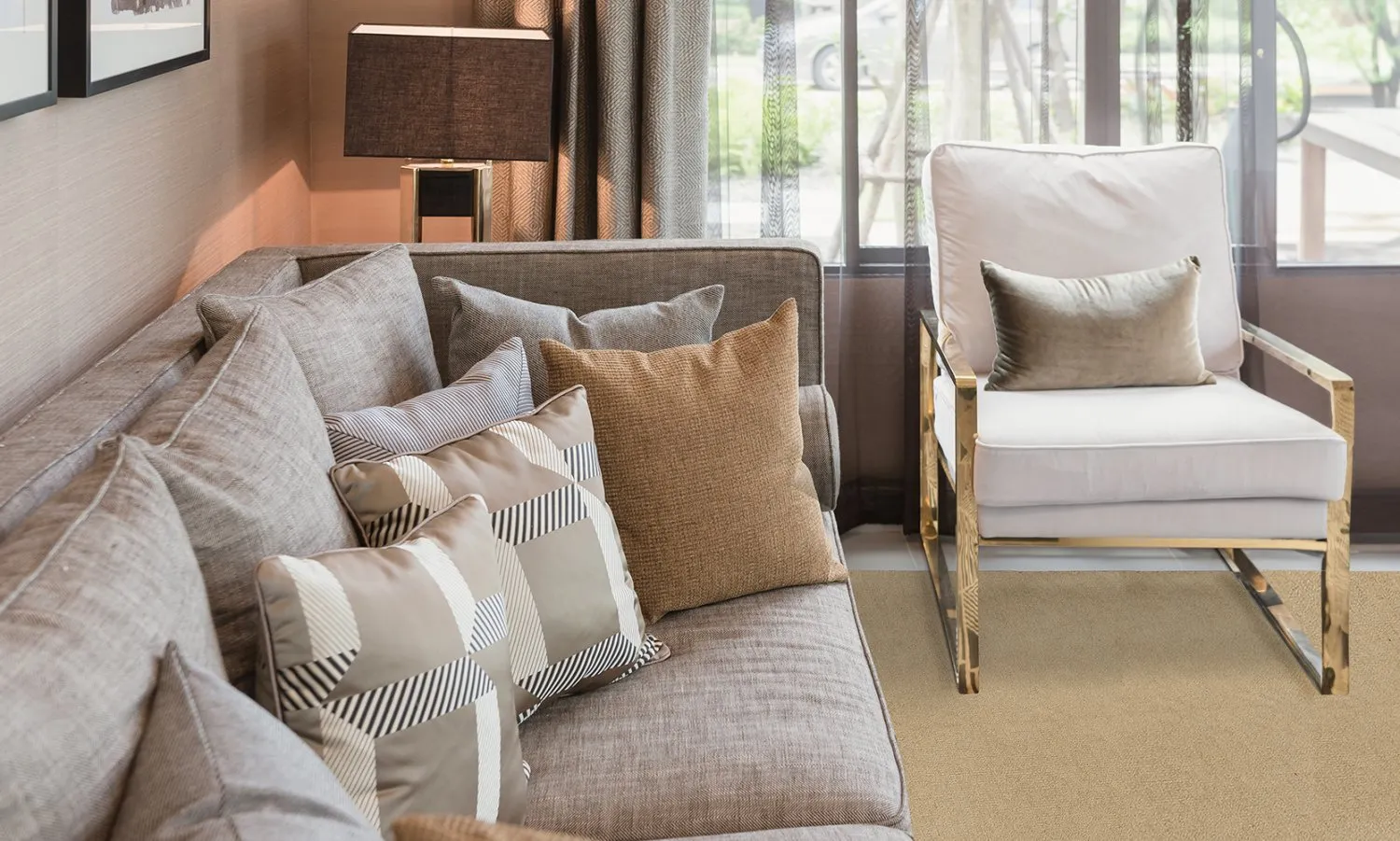 Vlnený koberec - Hamilton (béžový)