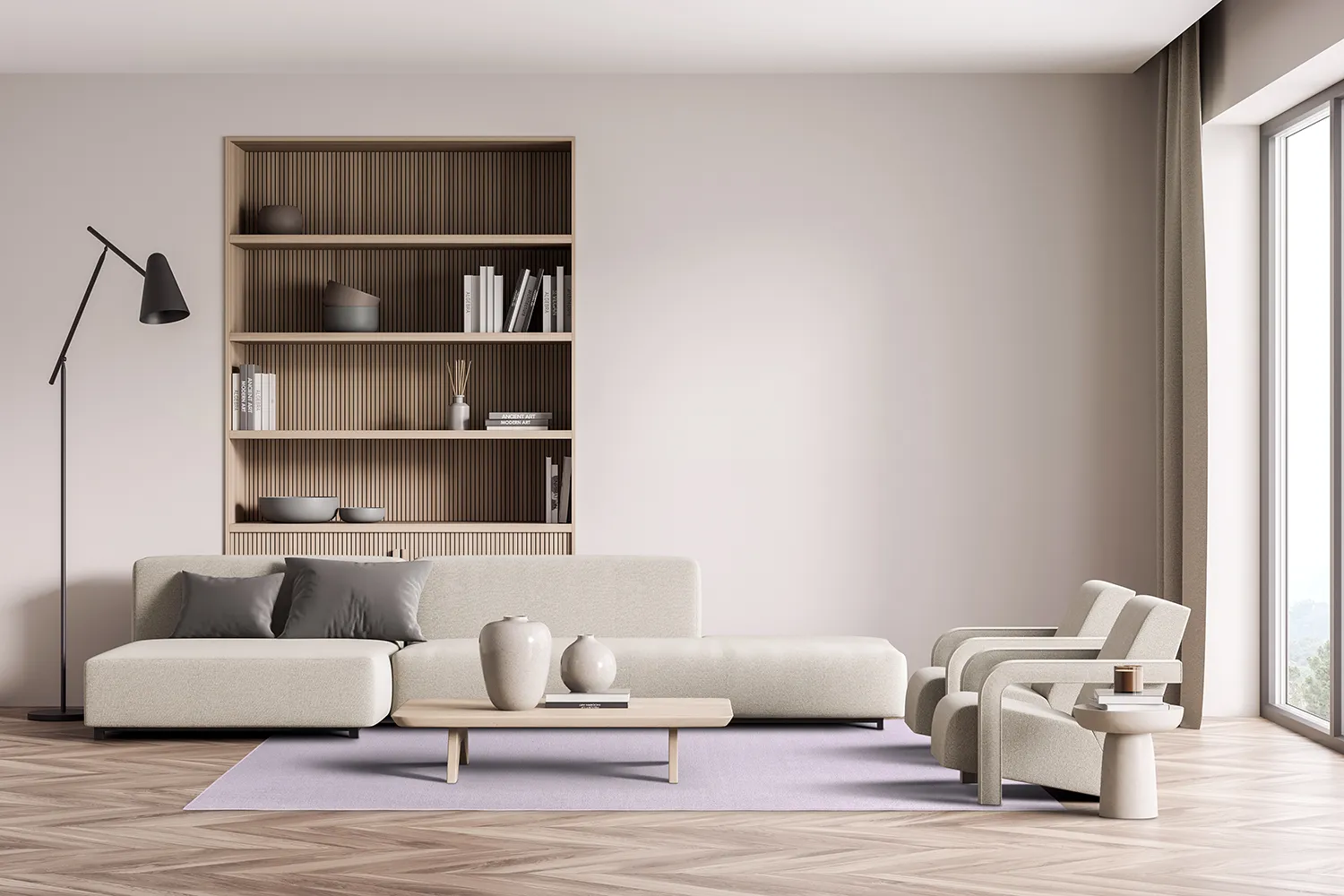 Vlnený koberec - Hamilton (svetlo fialový)