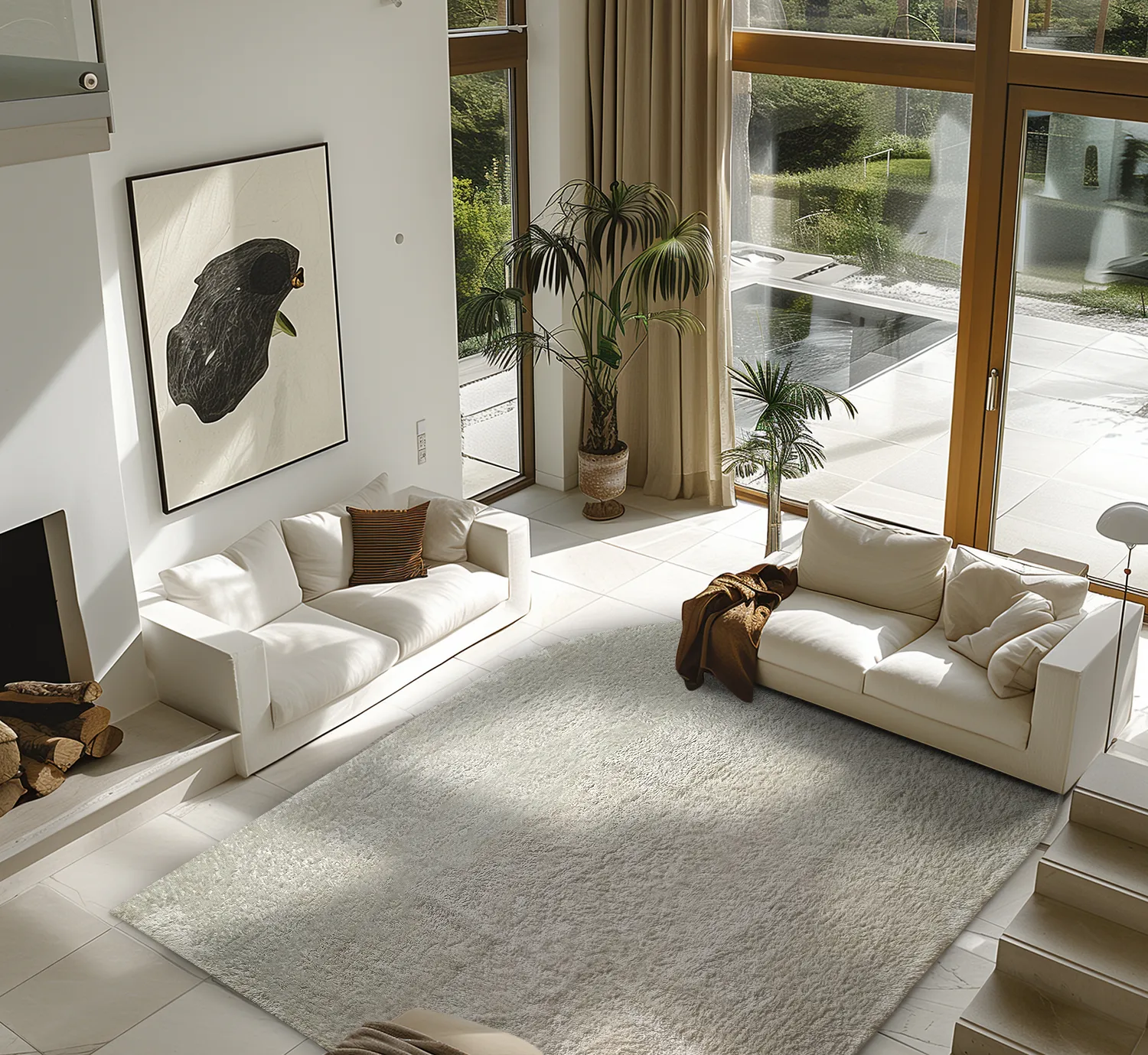 Hladké koberce - Sion Natural Cotton Shaggy (offwhite)