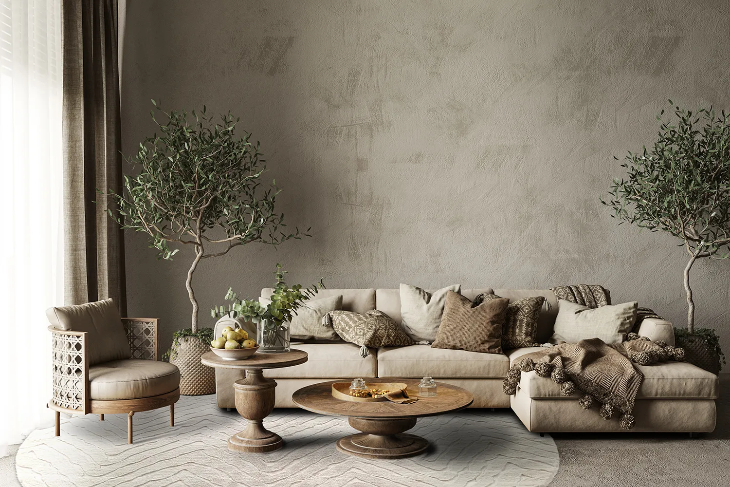 Kolozový koberec - Wren (offwhite)