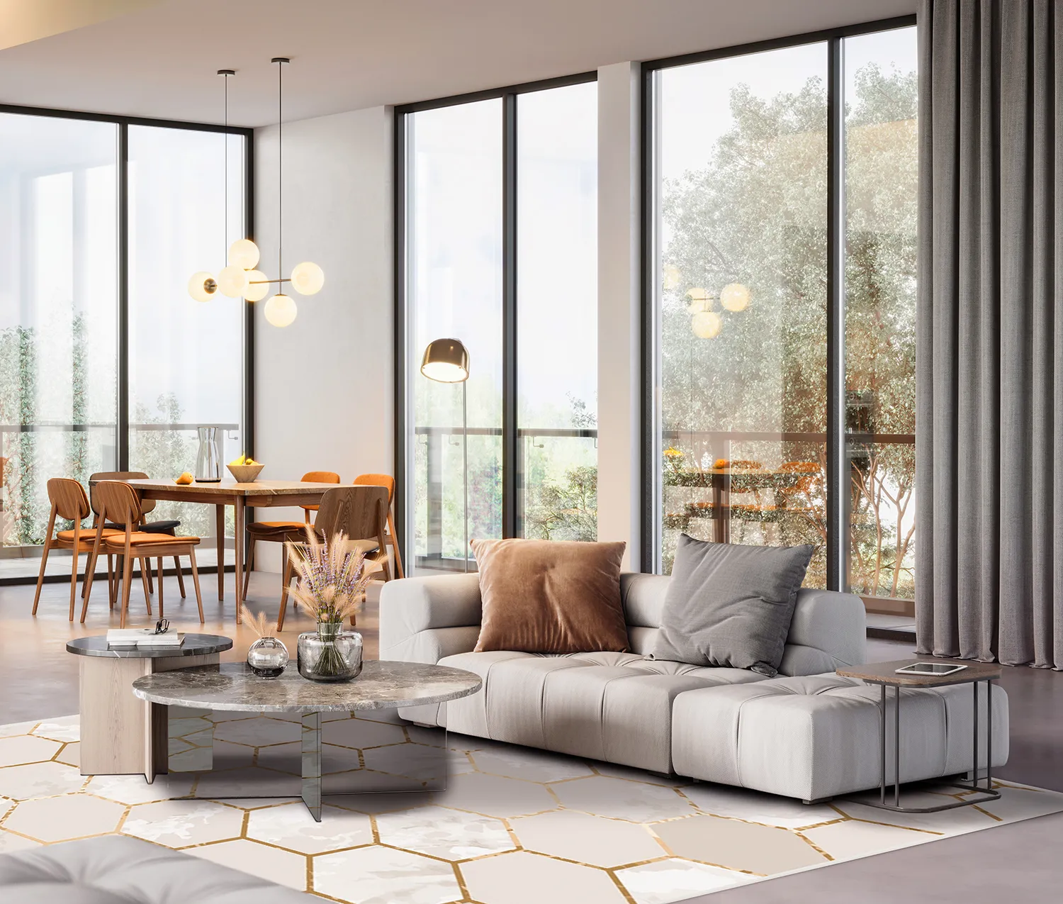 Koberec Wilton - Morino (béžová/biela/zlatá)