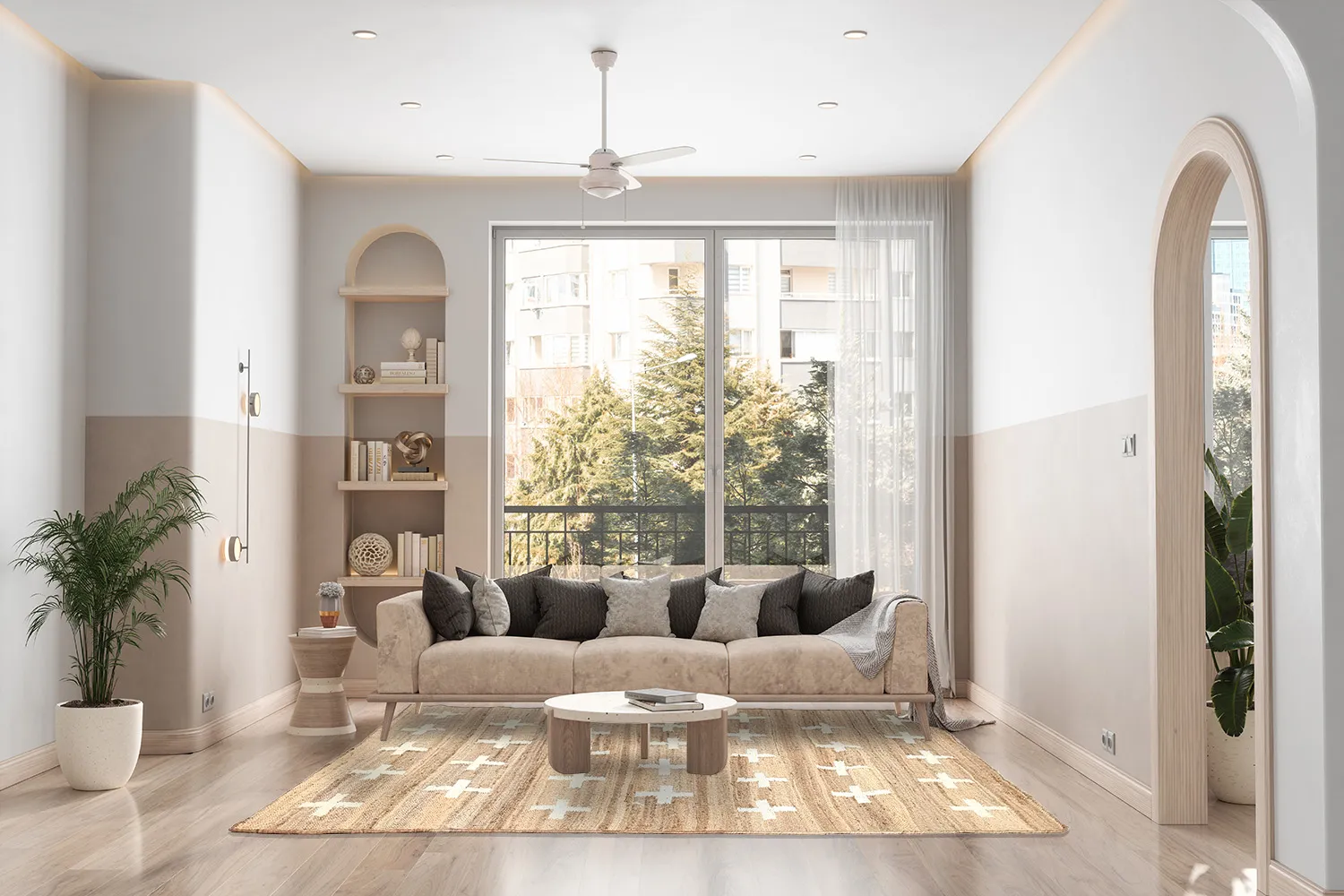 Koberec z vlny - Palma (béžový)