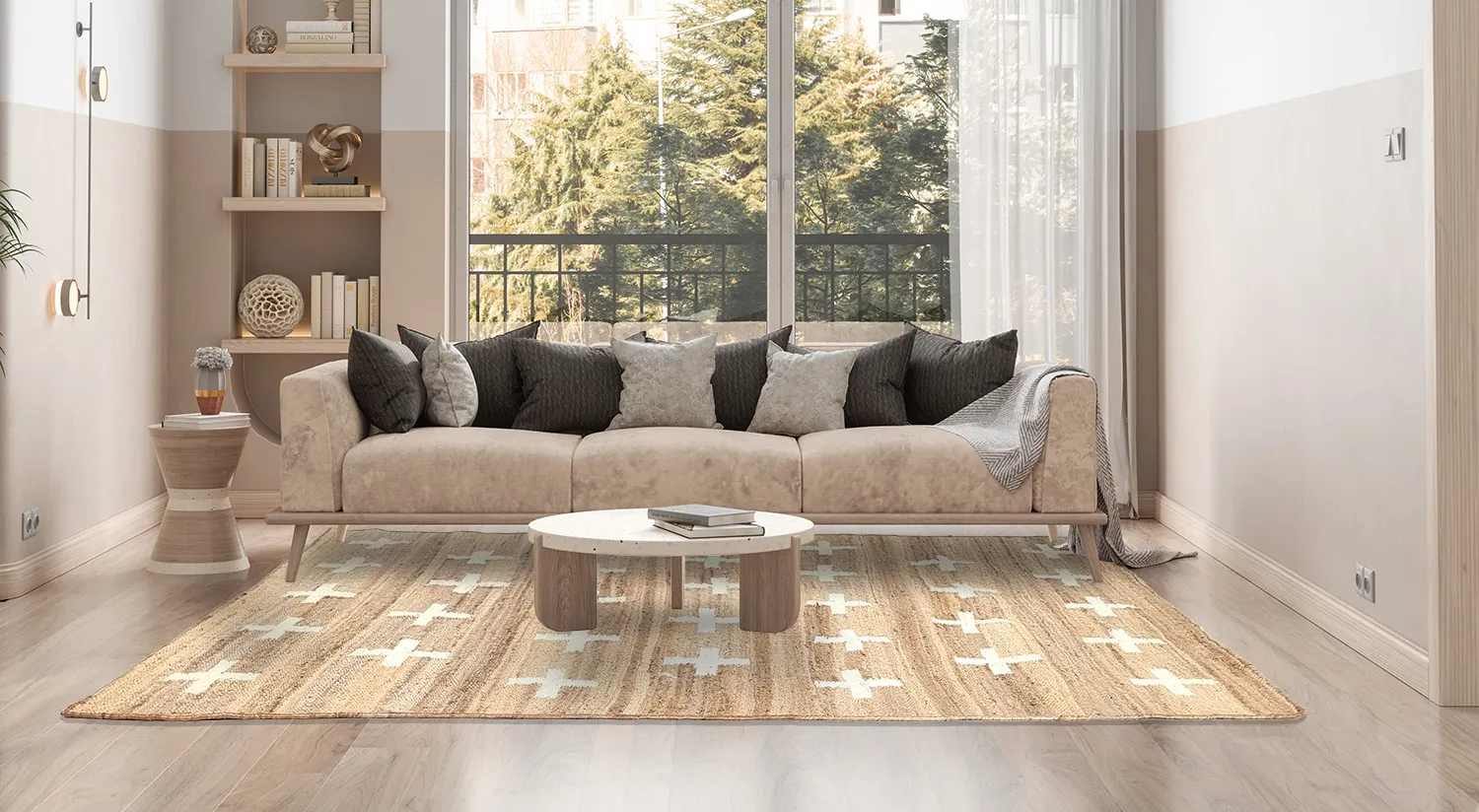 Koberec z vlny - Palma (béžový)