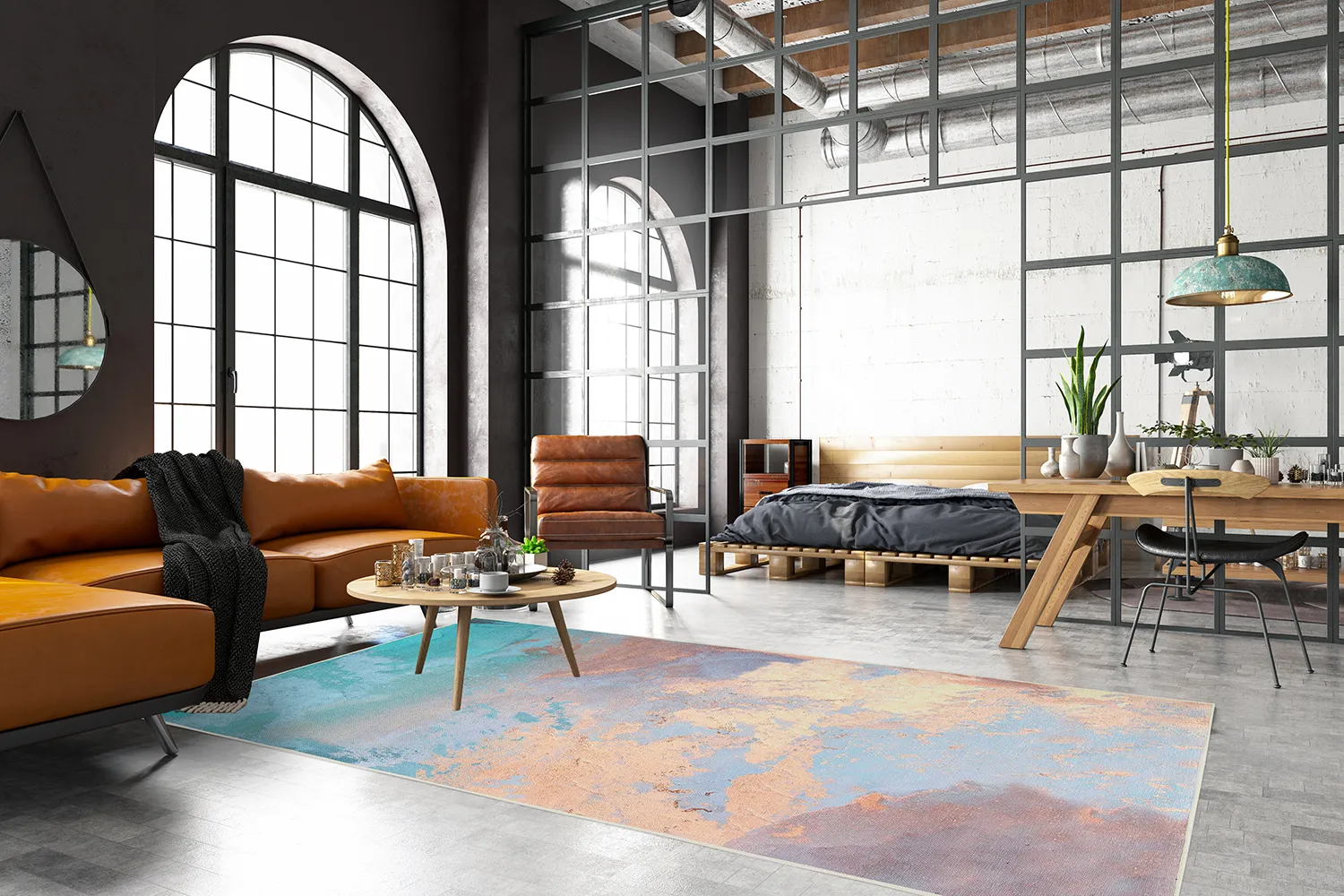 Koberec Wilton - Pescia (modrá/multi)