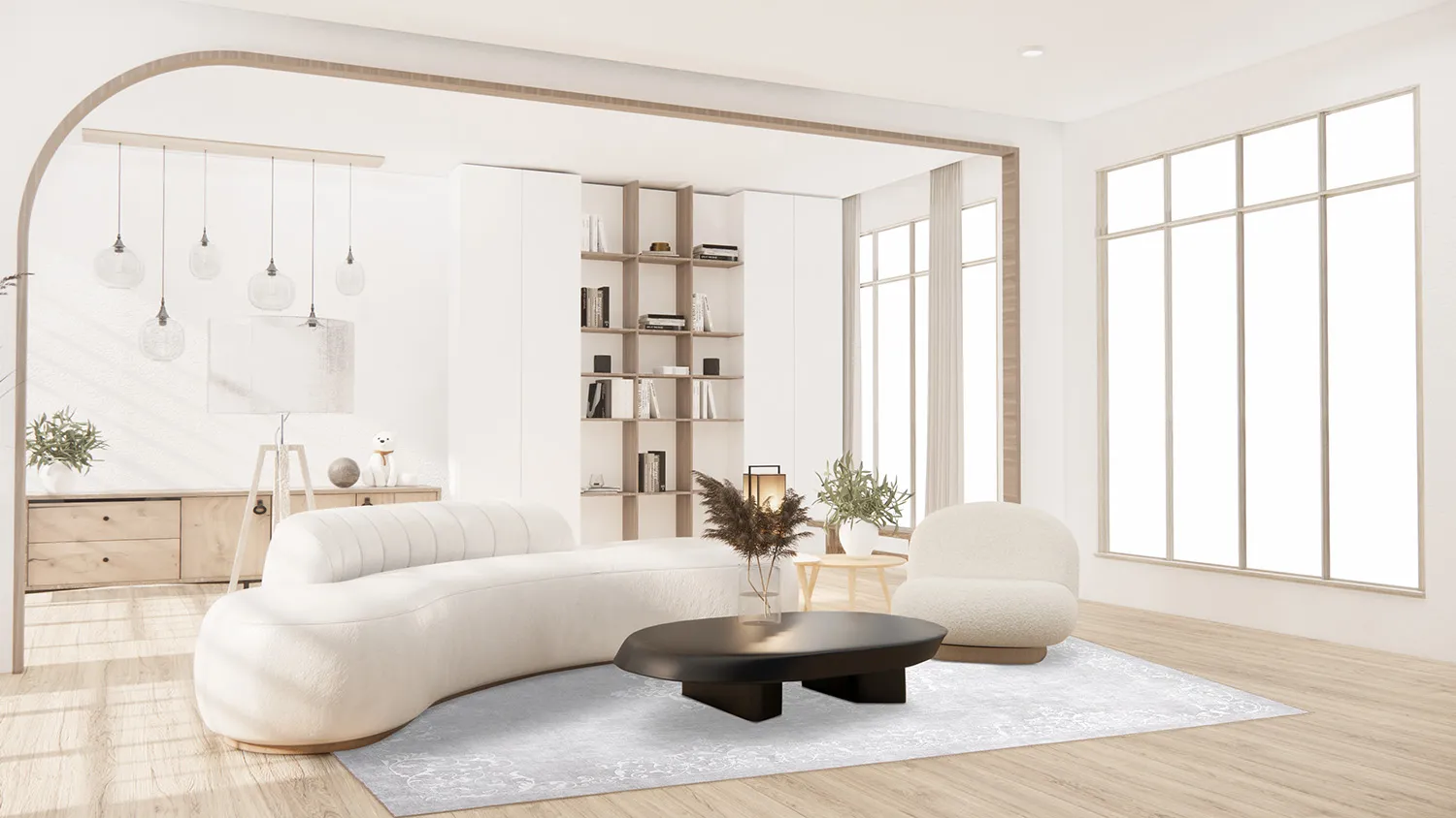 Koberec Wilton - Santi (svetlo šedá/biela)