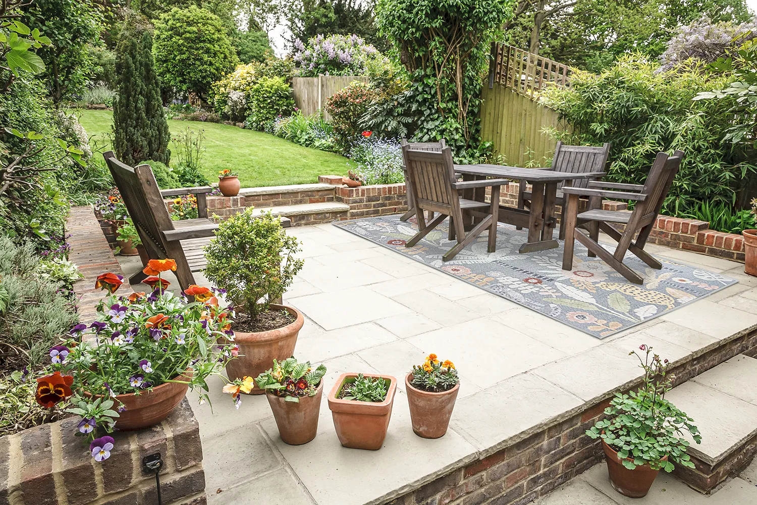 Koberec do interiéru a exteriéru - Rhodes (modrý/multi)