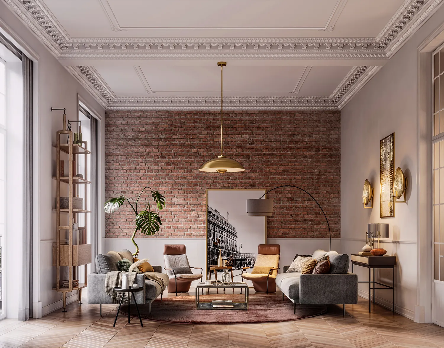 Kruhové koberce - Aranga Super Soft Fur (tmavohnedá)