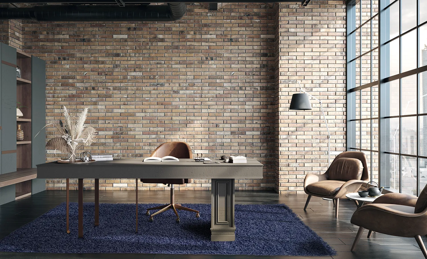 Koberce s dlhým vlasom - Zoe (tmavomodrá)