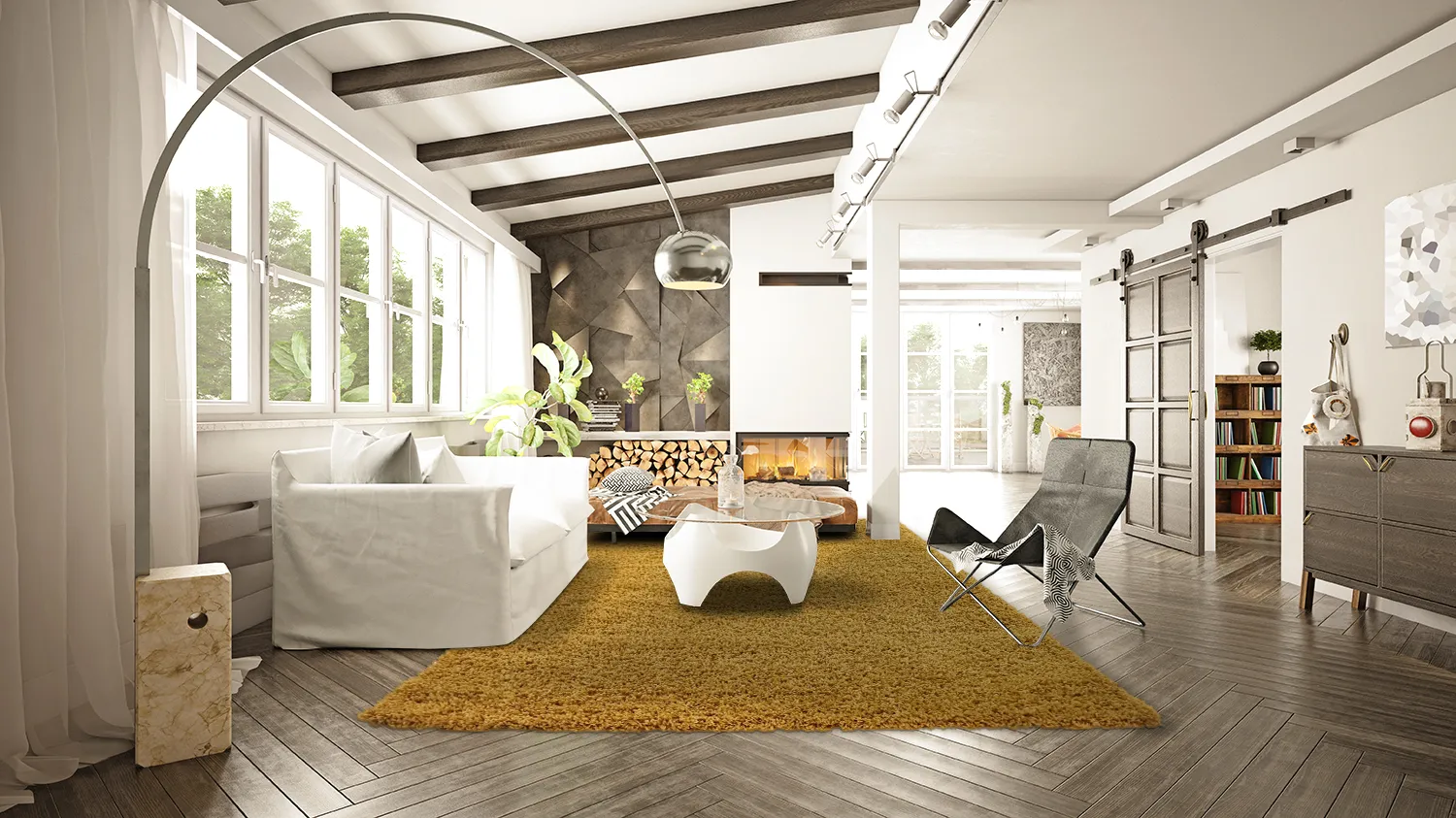 Koberce s dlhým vlasom - Zoe (okrová)