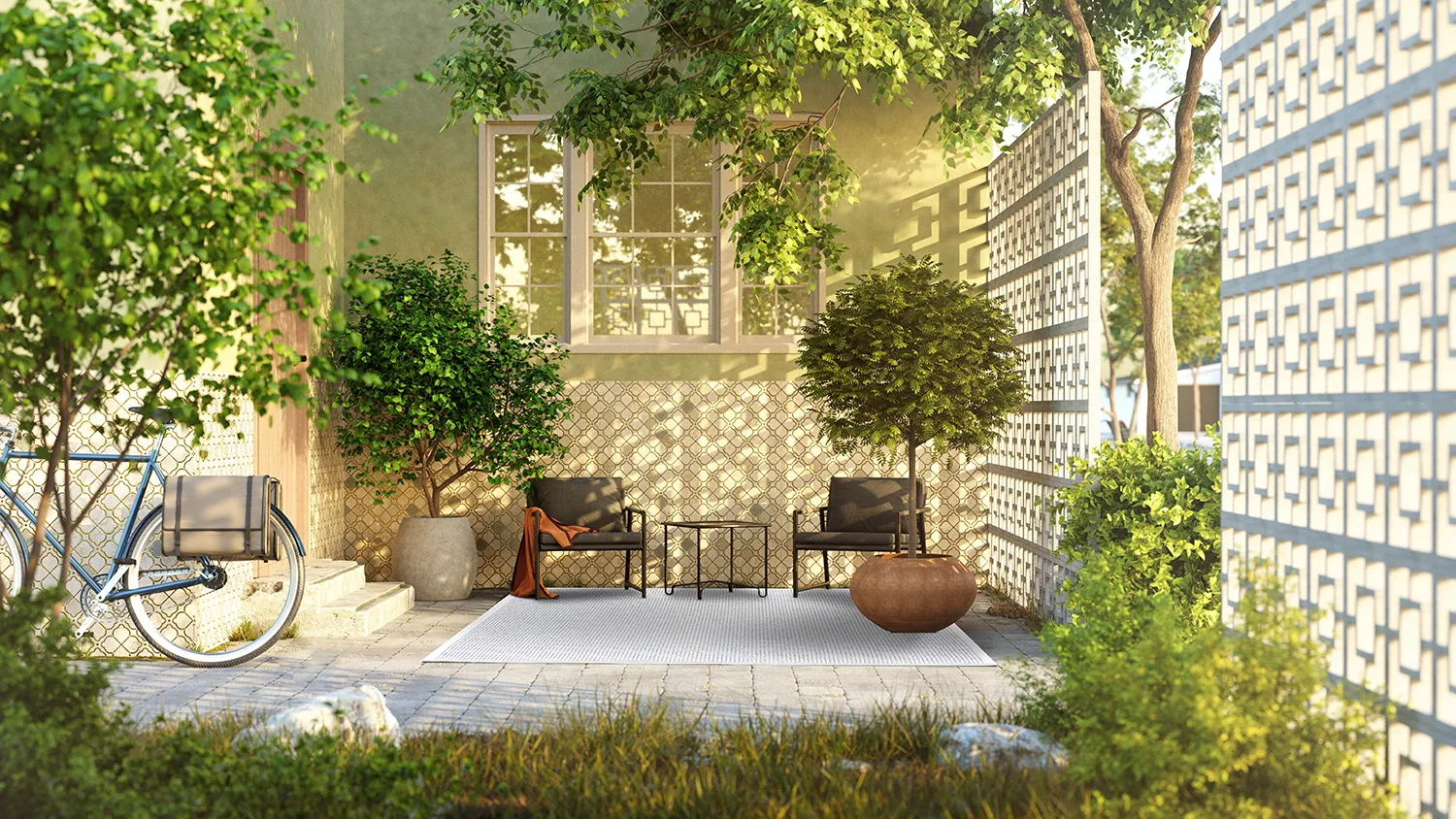 Inomhus- utomhusmatta - Tromsø (silver)