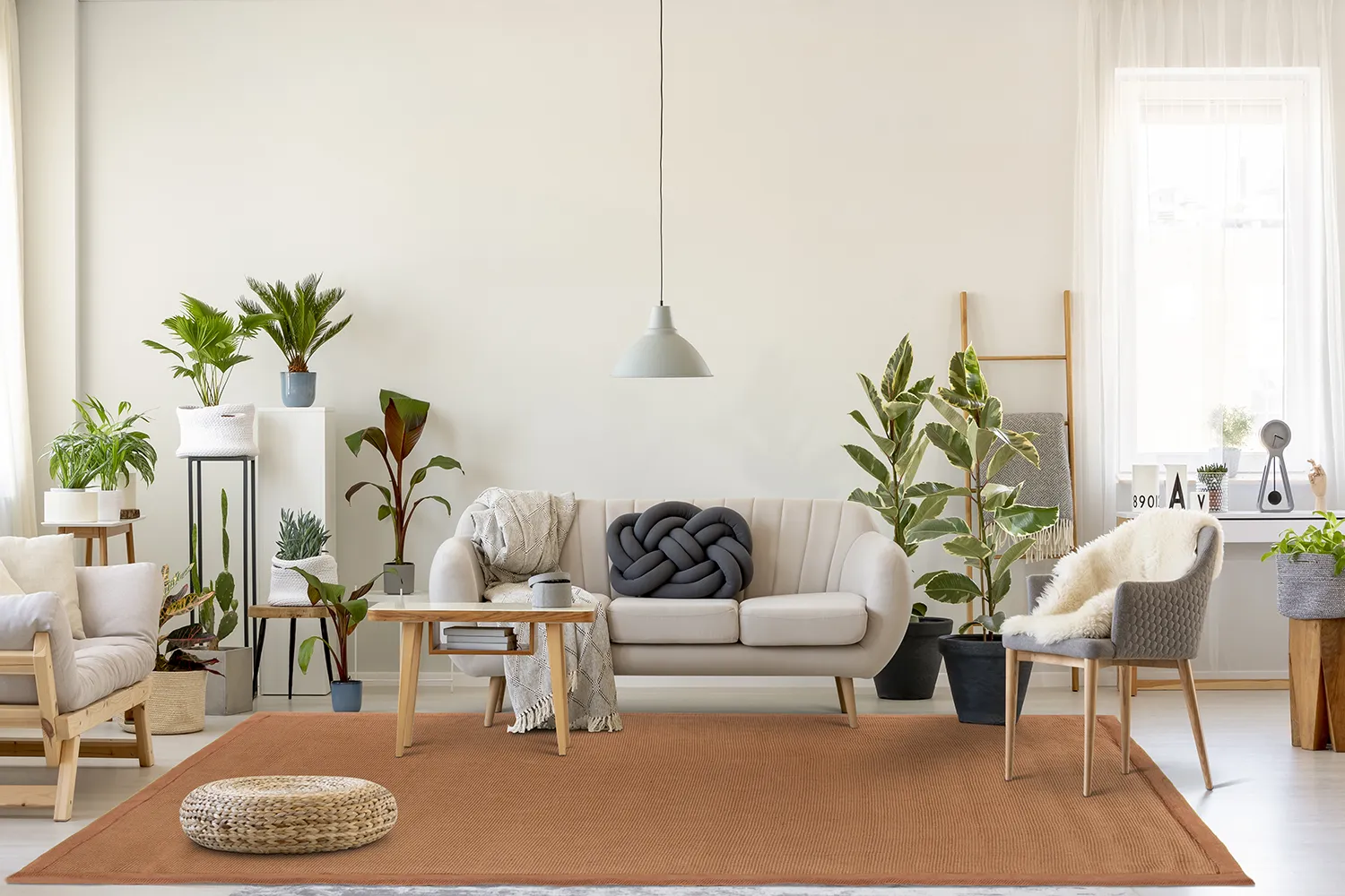 Sisalový koberec - Agave (hnedo-oranžový)