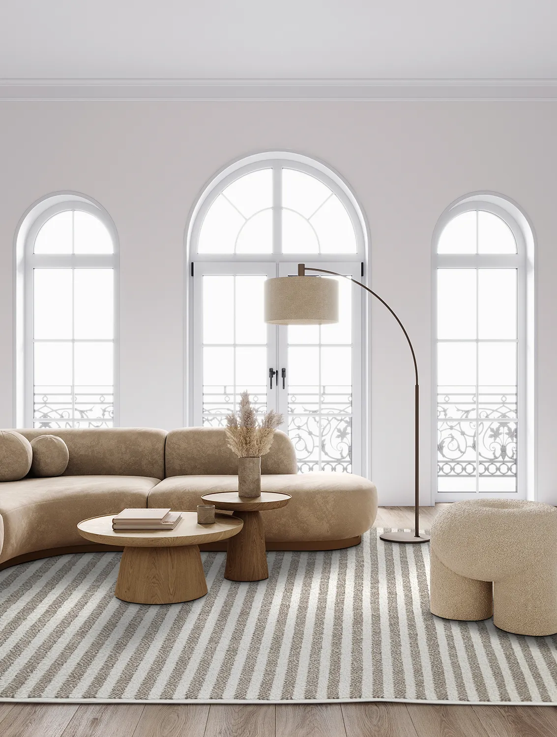 Shaggy Indoor-Outdoor - Baldwin (krémový/bežový)