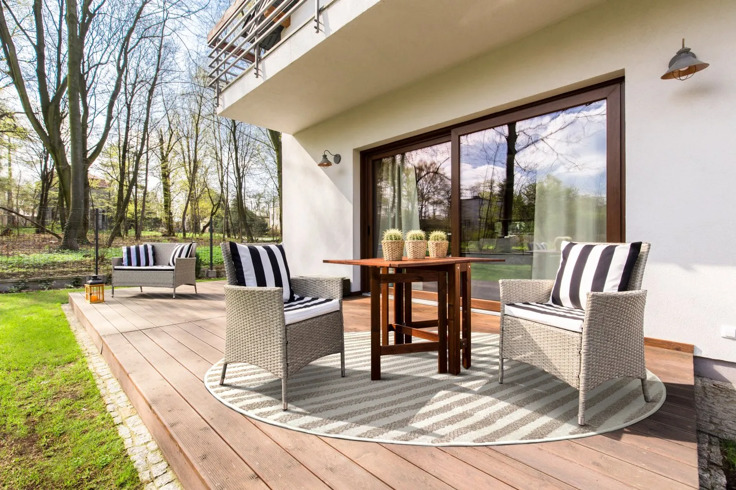 Kruhový koberec - Indoor/Outdoor Baldwin (krémový/bežový)