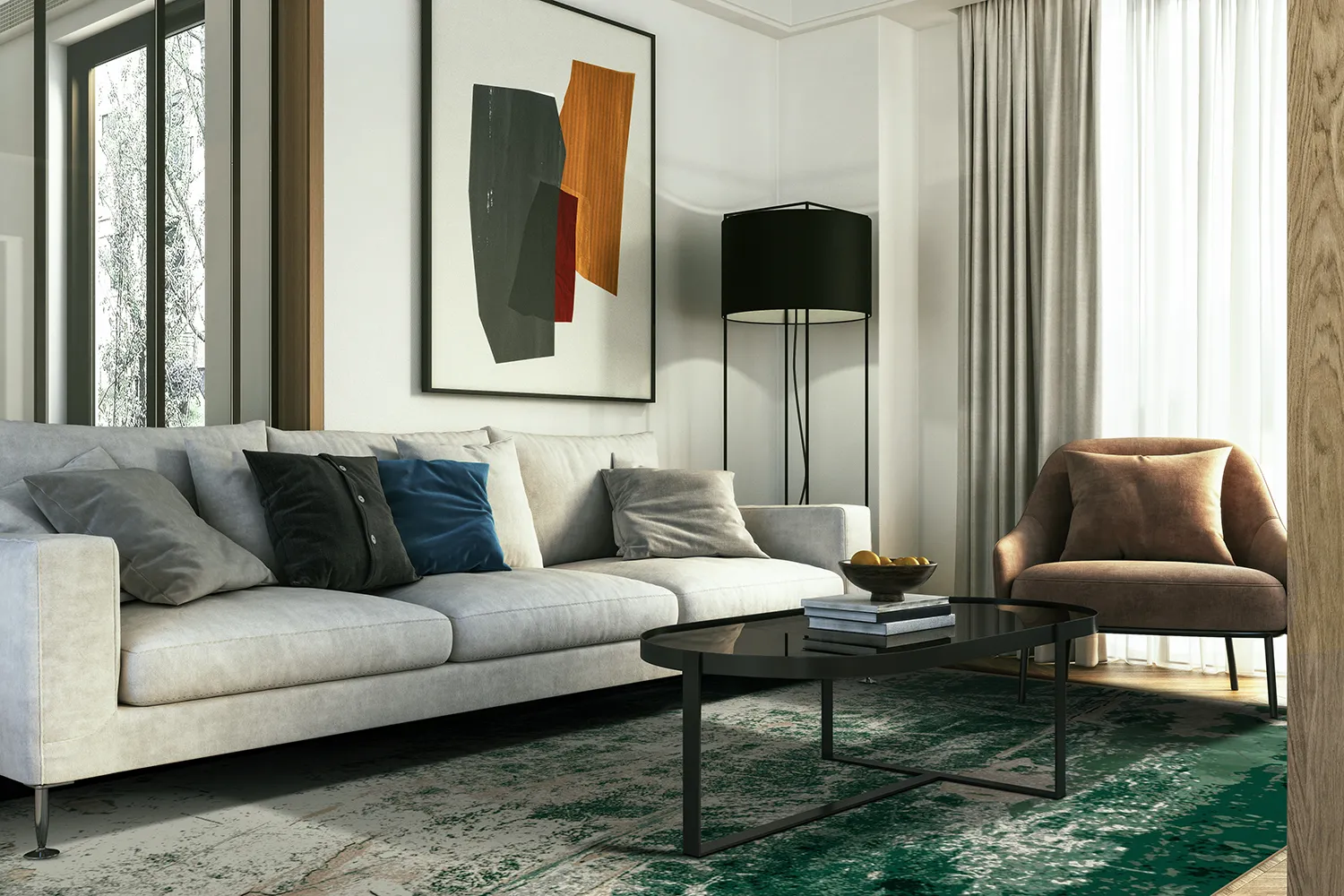 Koberec Wilton - Tamalous (béžový/zelený)