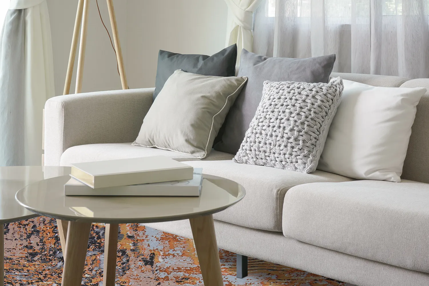 Kruhový koberec - Tizzano (zlatý/multicolor)