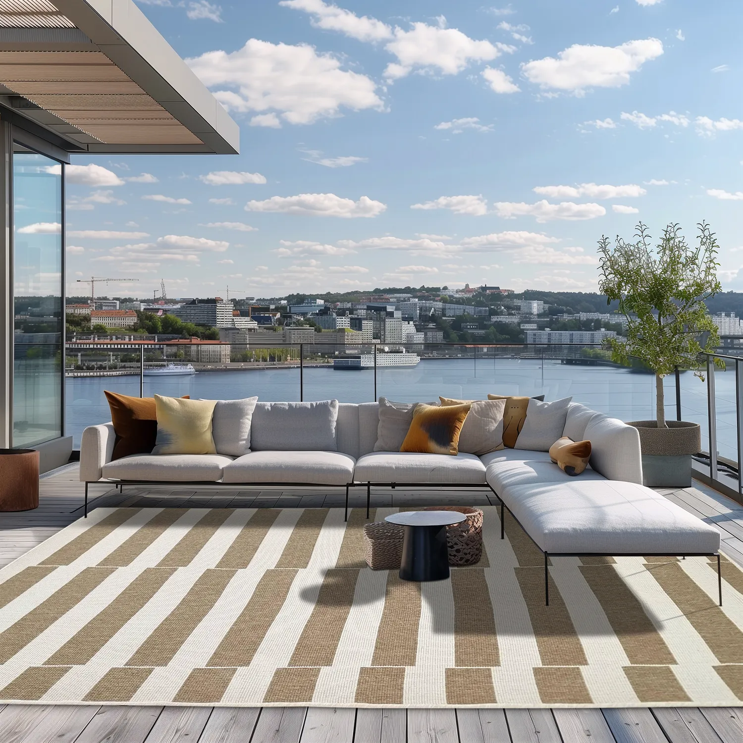 Koberec na interiér a exteriér - Doyle (béžový)