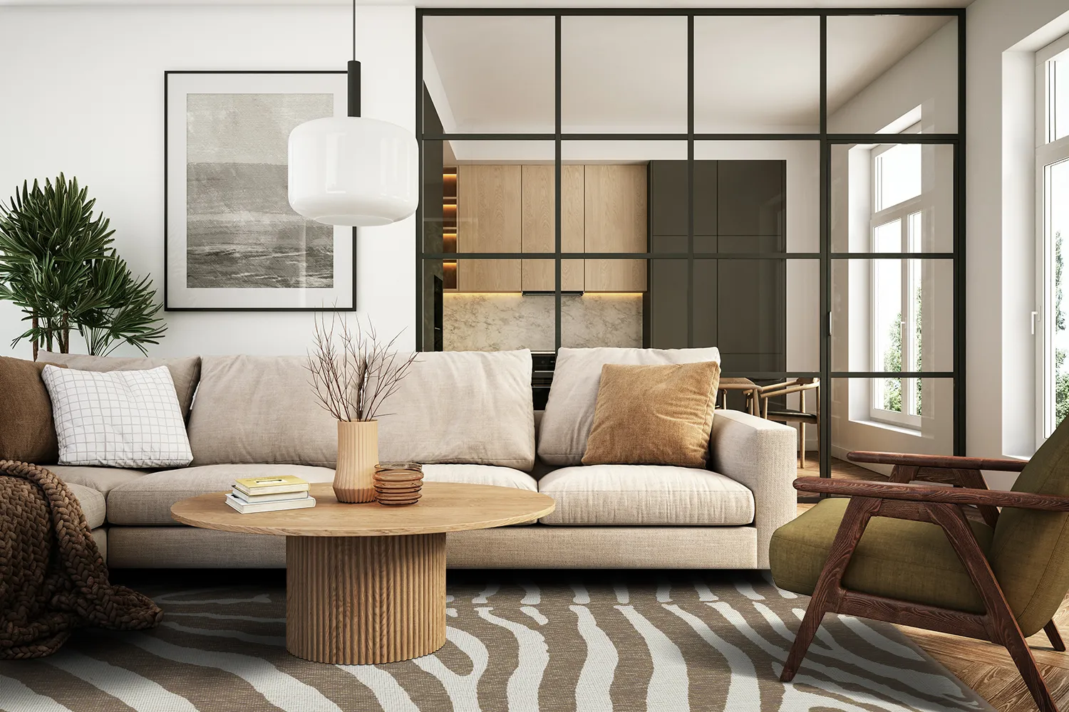 Koberec na vnútorné a vonkajšie použitie - Winona (béžový)