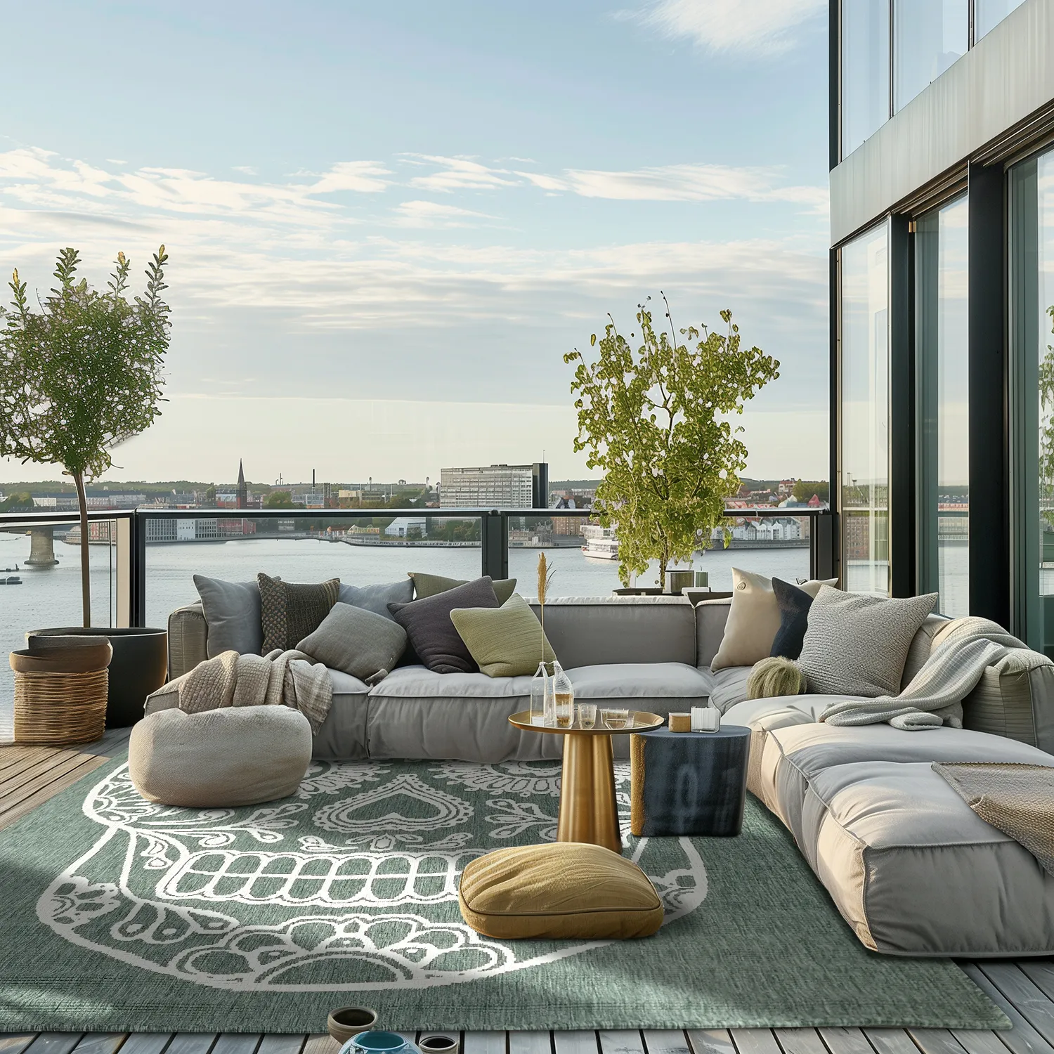 Koberec na vnútorné a vonkajšie použitie - Raylan (zelený)