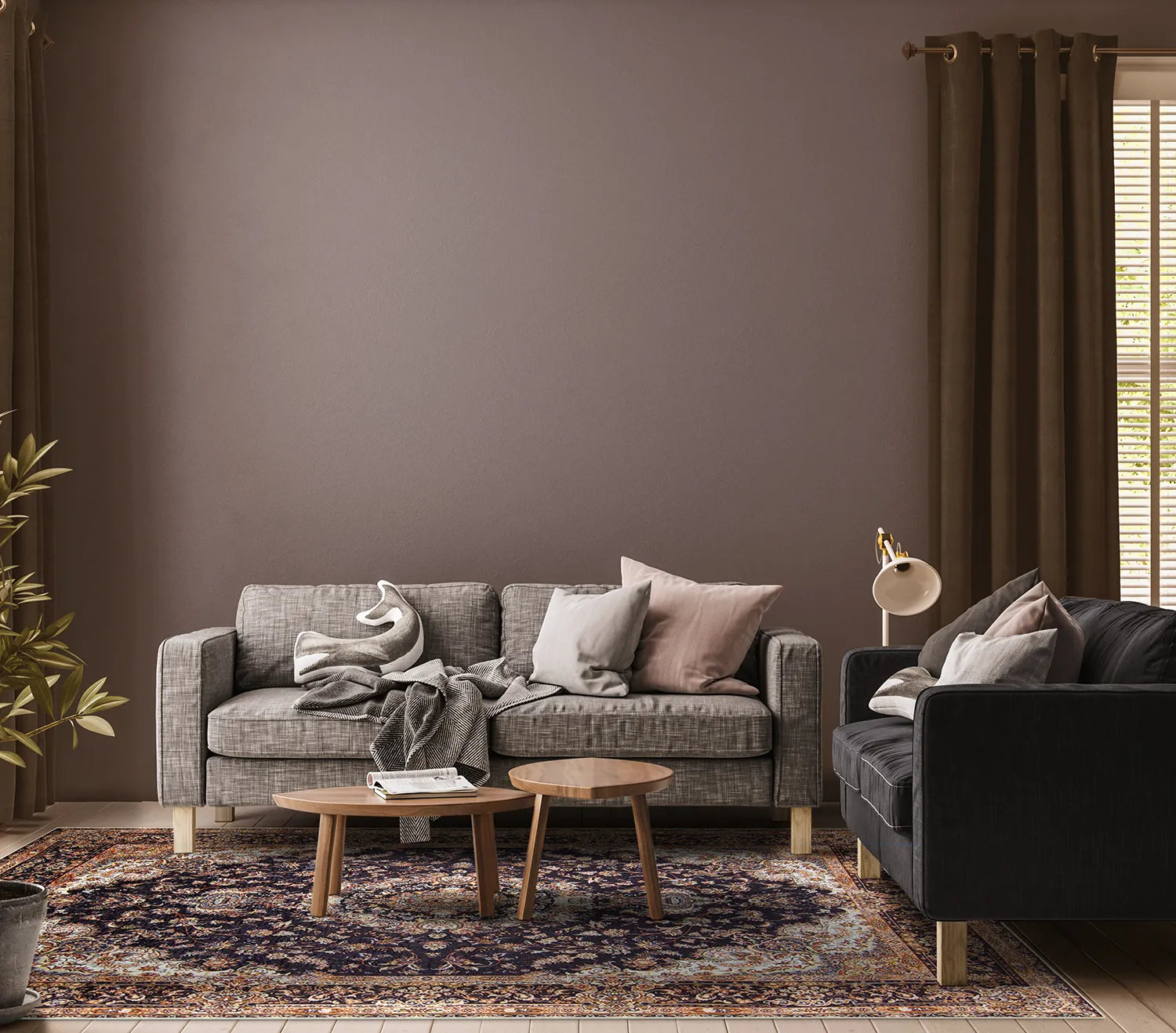 Koberec Wilton - Vakifli (čierny/multicolor)