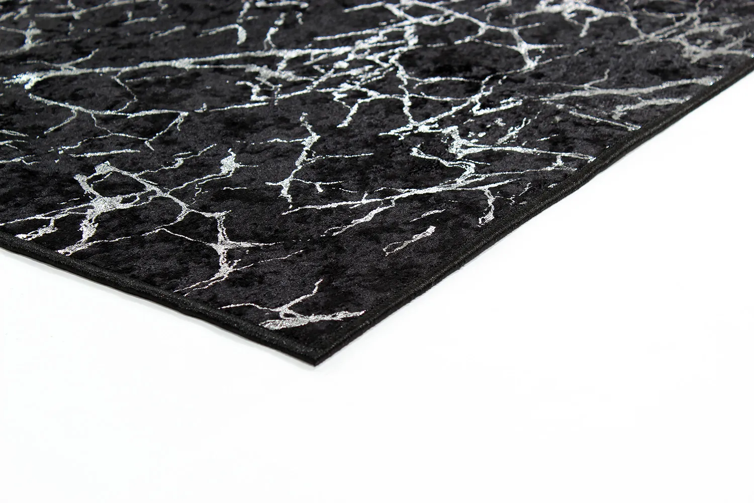 Koberec Wilton - Zaria (čierna/strieborná)