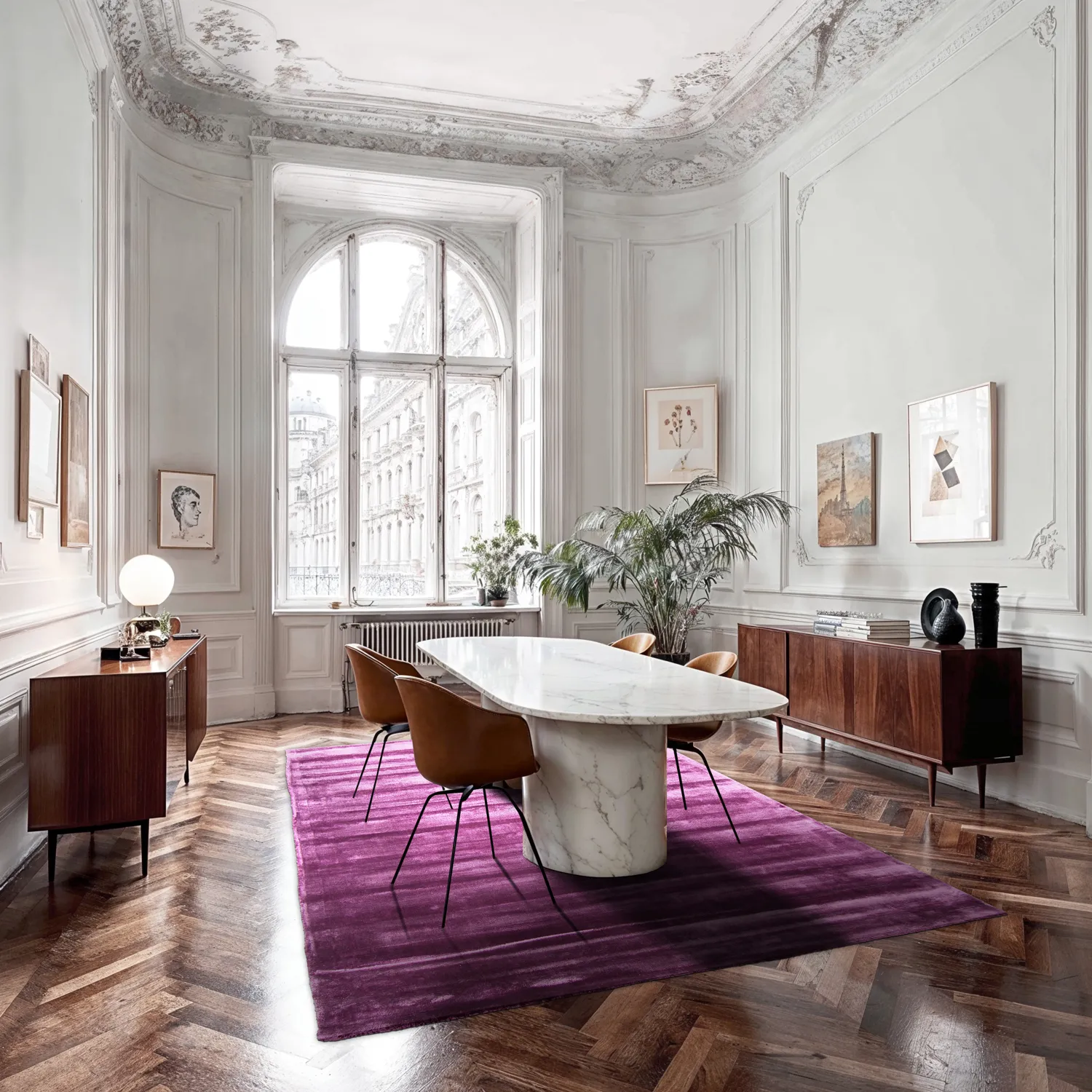 Viskózový koberec - Jodhpur Special Luxury Edition (fialový)