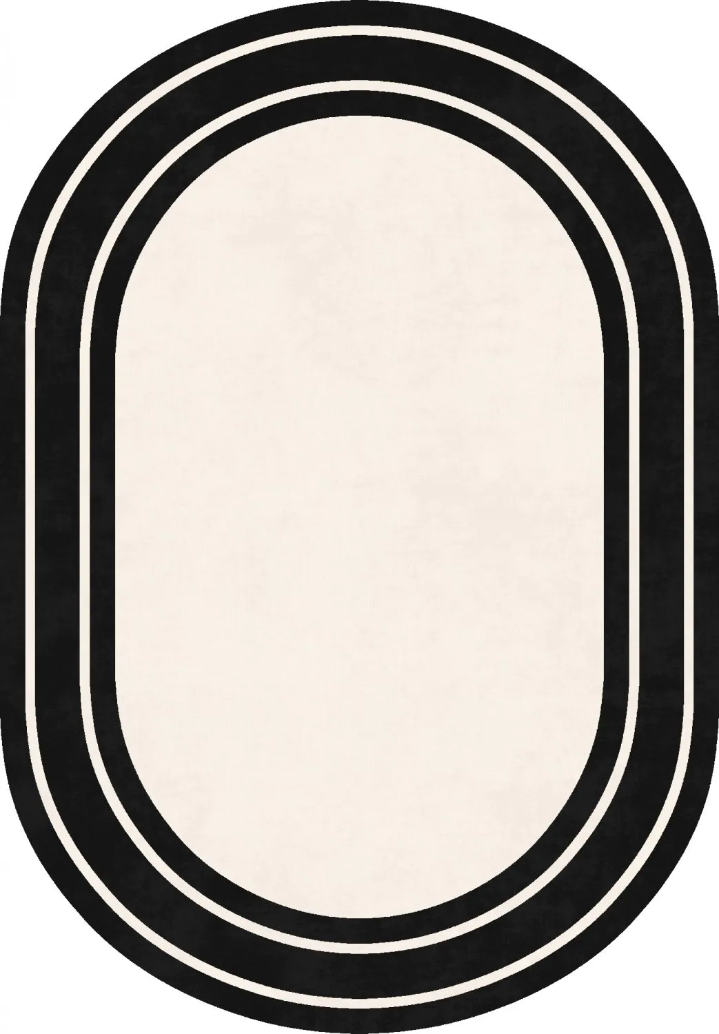 Oválny koberec - Josie (čierny)