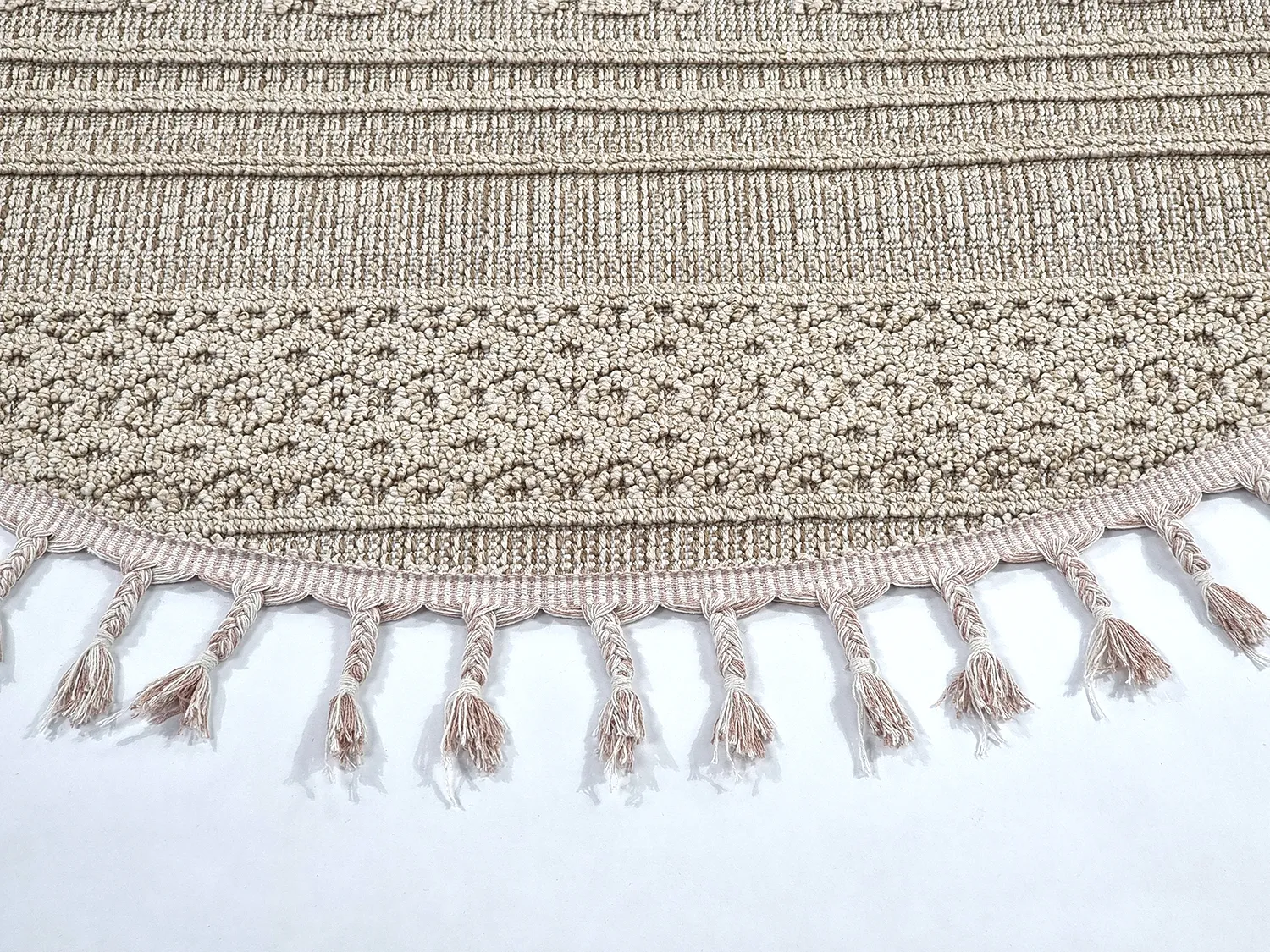 Kruhový koberec - Indoor/Outdoor Athena (béžový)