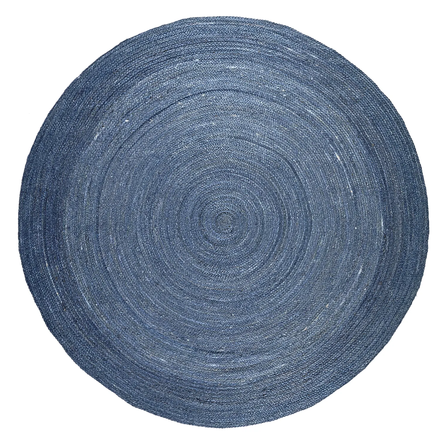 Kruhový jutový koberec - Amasia (modrý)