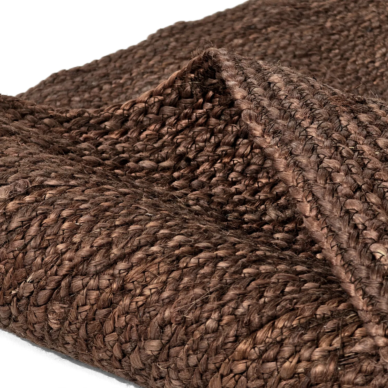 Kruhový jutový koberec - Amasia (hnedý)