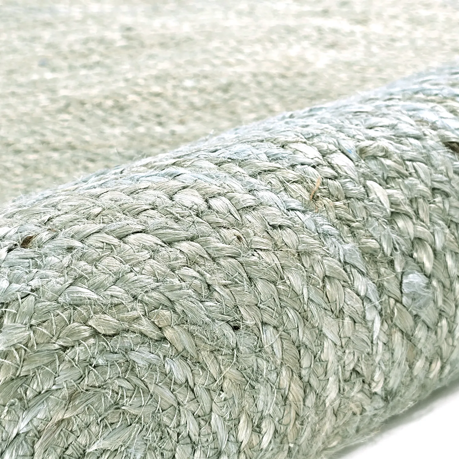 Kruhový jutový koberec - Amasia (šedý)