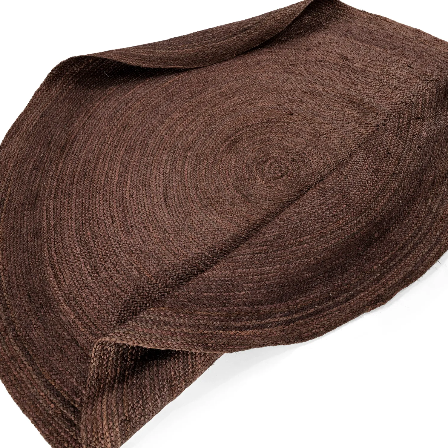 Kruhový jutový koberec - Amasia (káva)