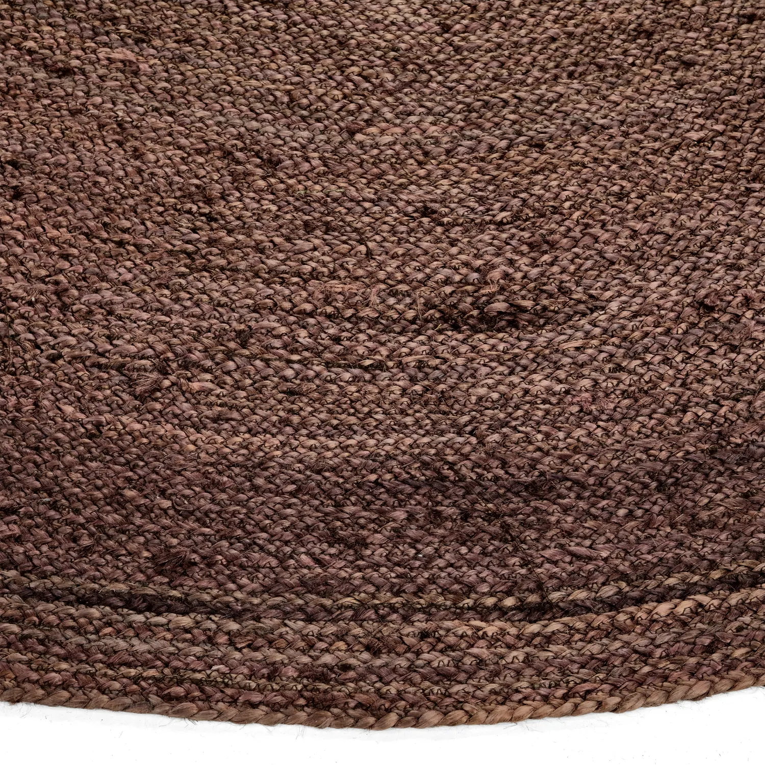 Kruhový jutový koberec - Amasia (káva)