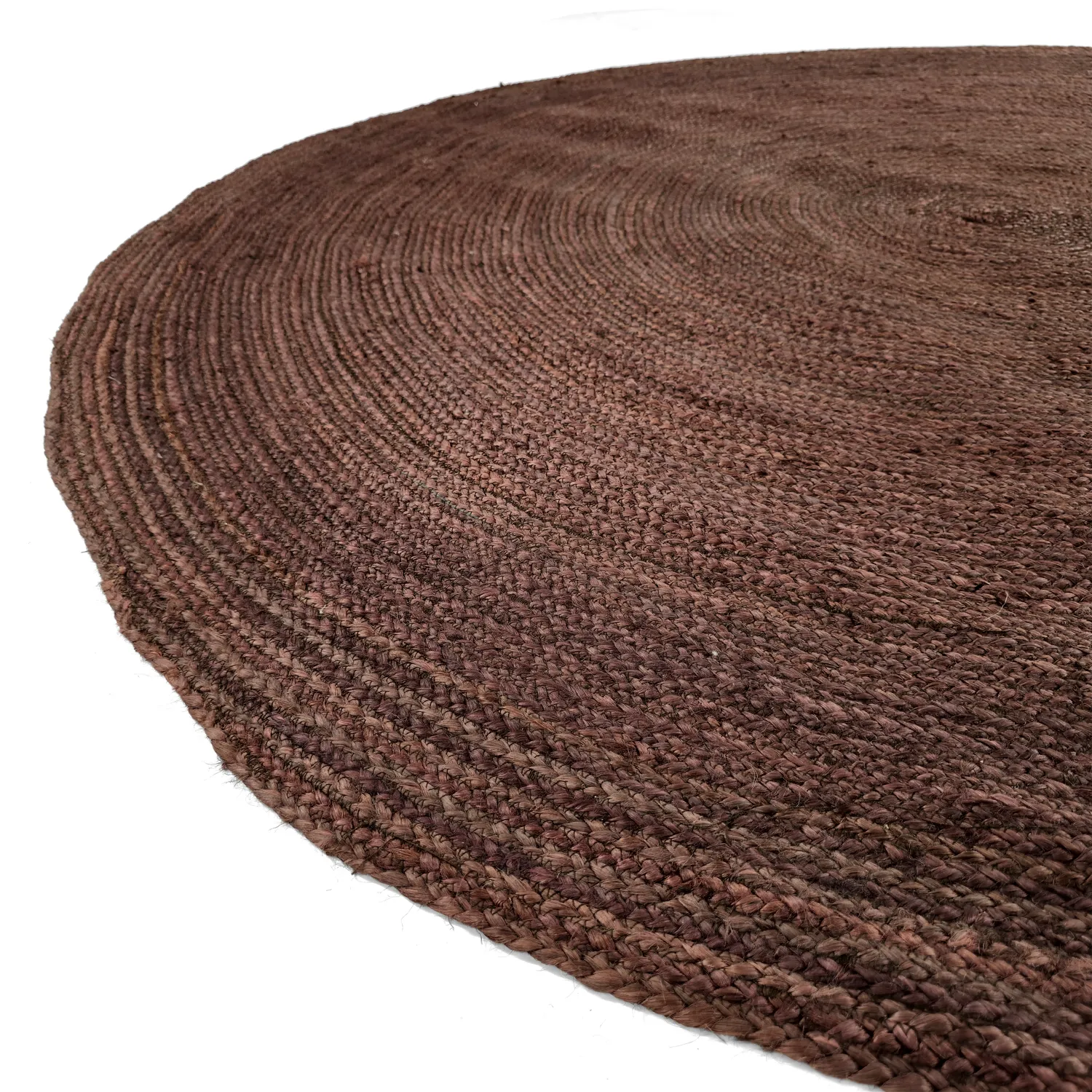 Kruhový jutový koberec - Amasia (káva)