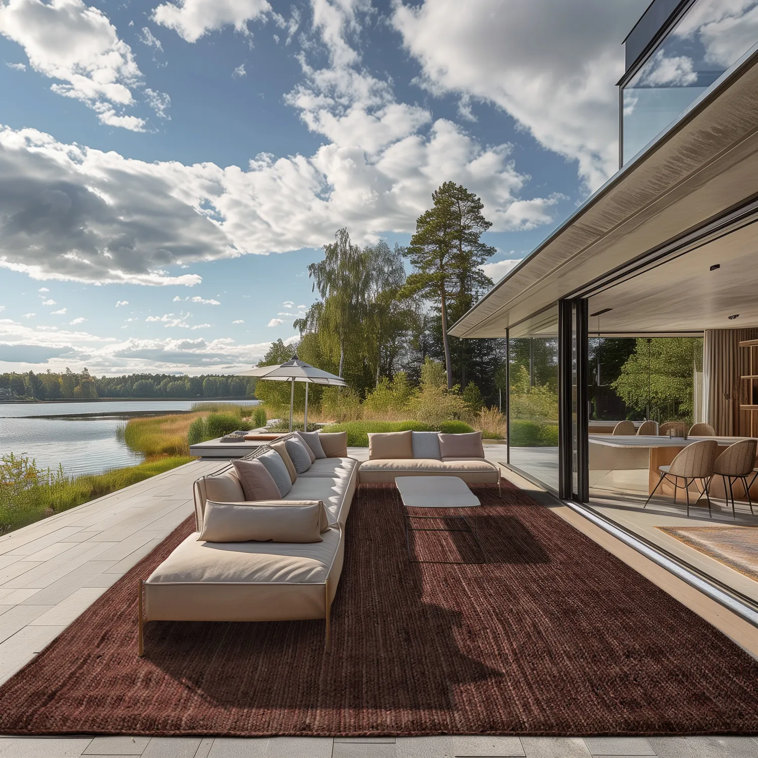 Jutový koberec - Amasia (káva)