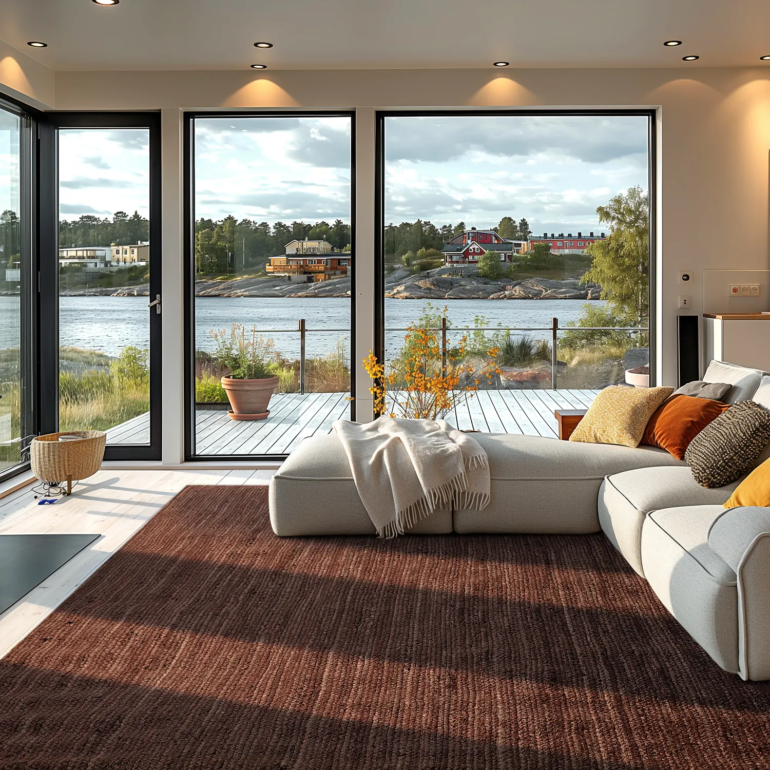 Jutový koberec - Amasia (káva)